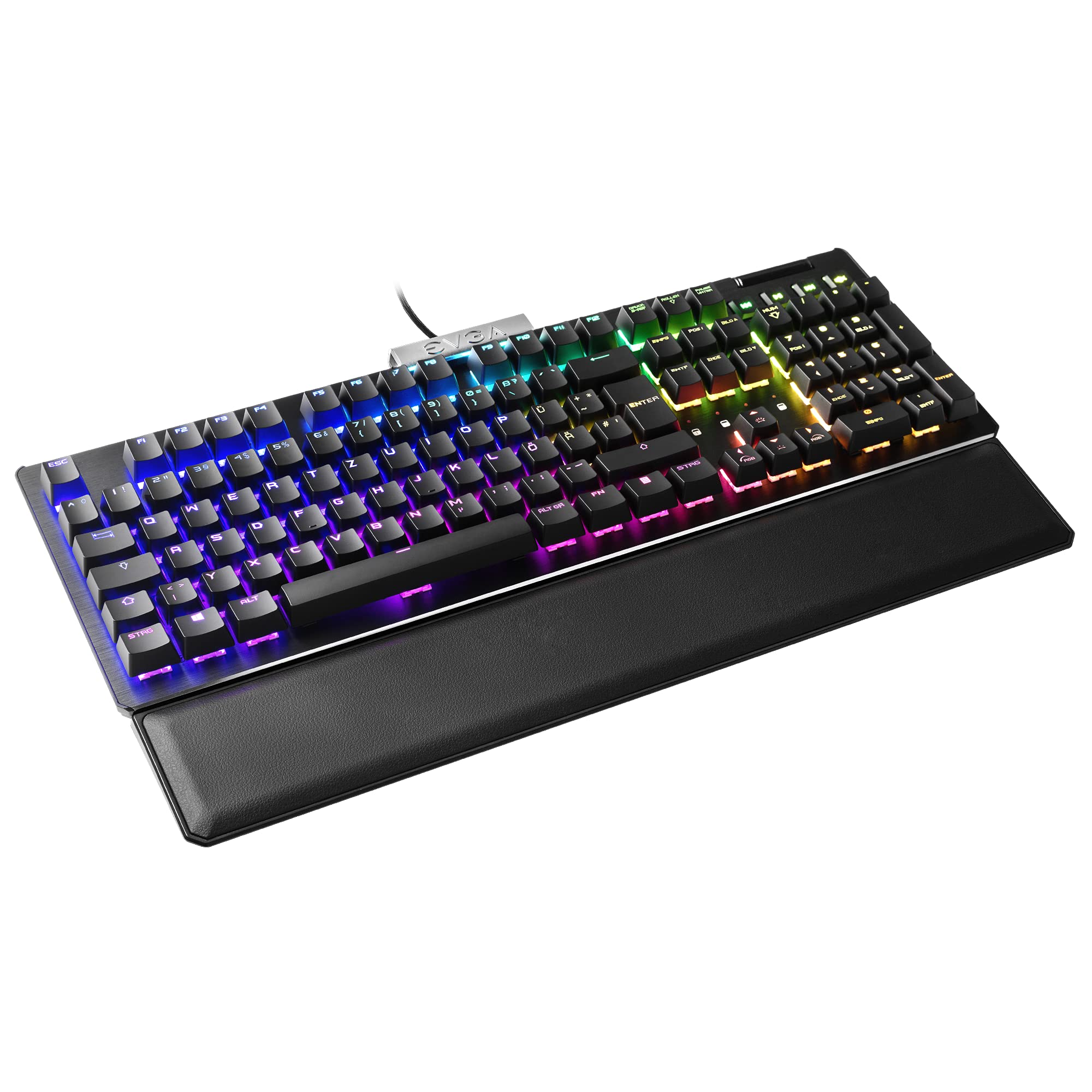 EVGA Z15 RGB Gaming Keyboard - Hot Swappable Mechanical Kailh Speed Silver Switches (Clicky), RGB Backlit LED, Wired USB Keyboard for PC Gaming (822-W1-15DE-K2, Bronze) - Perfect for Esports, FPS & MMO Gaming
