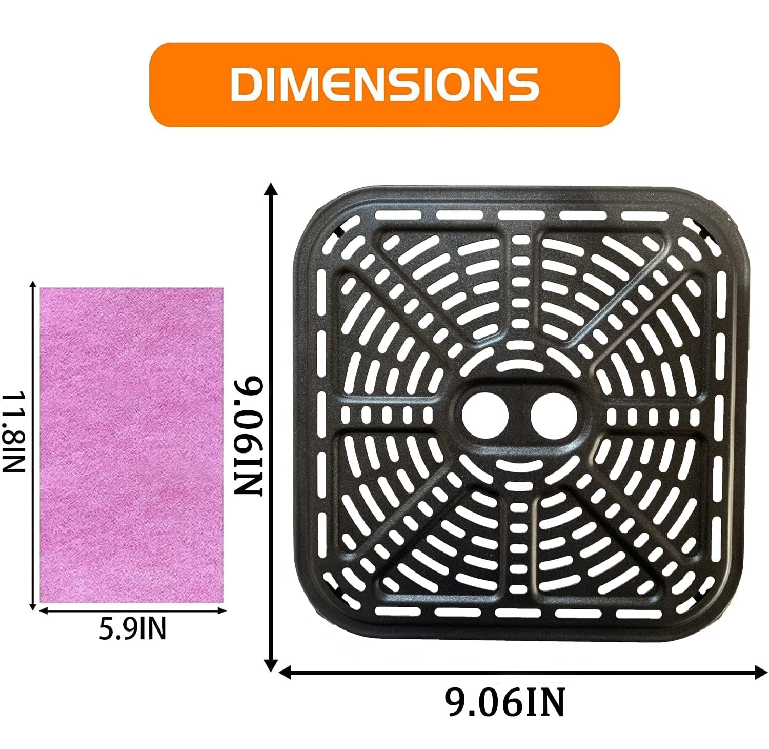 Upgraded Nonstick Air Fryer Grill Crisper Plate for COSORI 6.8QT Air Fryers - Dishwasher Safe Replacement Grate Grid Shelf - Perfect for Grilling Chicken, Vegetables & Making Crispy Snacks
