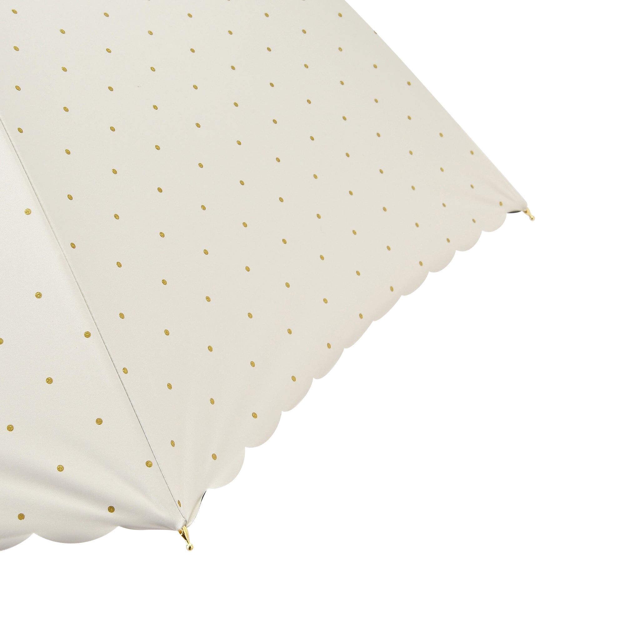 Dot Glitter Heat Cut Long Umbrella 58cm White - UV Protection & Waterproof for Sunny and Rainy Days - Perfect for Beach, Outdoor Events, and Daily Commute