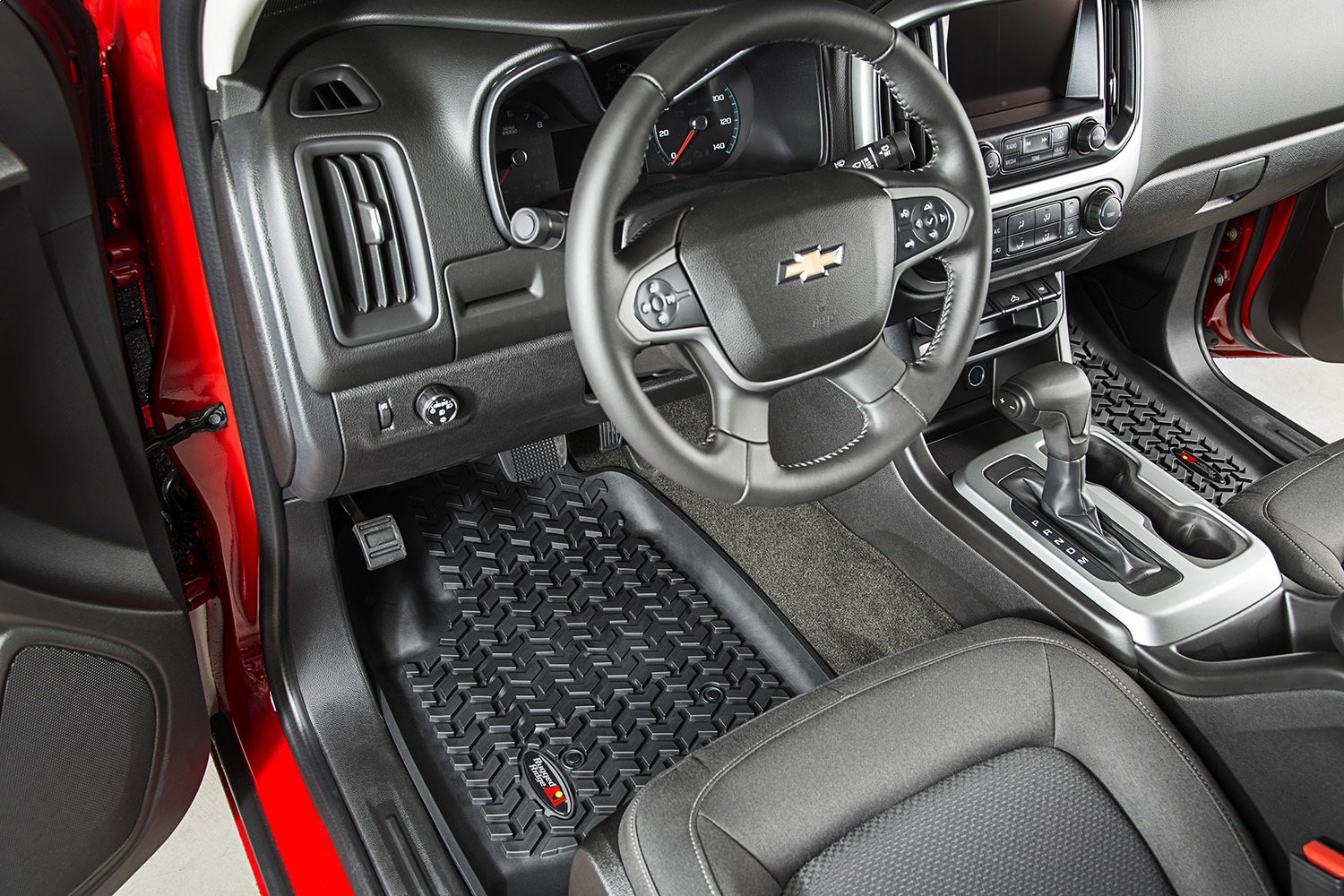 Rugged Ridge All-Terrain Front Floor Liners for 2015-2018 Chevrolet Colorado & GMC Canyon Extended & Crew Cab - Heavy Duty Black Mats (Pair) | Perfect for Off-Roading, Mud, Snow & Everyday Protection | Model 82901.31