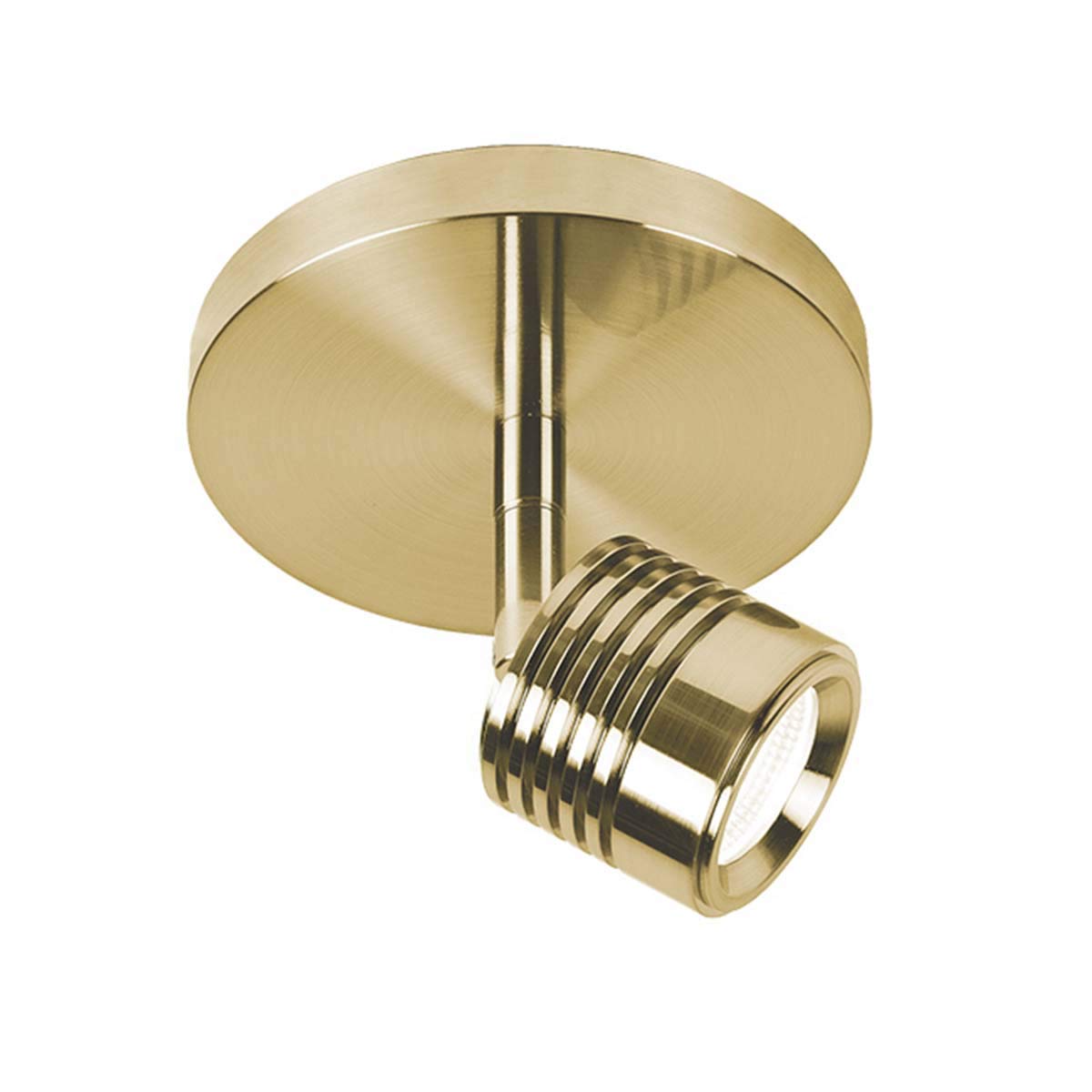 WAC Lighting MO-495-BR Vector Energy Star Certified LED Spot Light in Brushed Brass Finish - Perfect for Accent Lighting in Living Rooms, Kitchens, and Retail Displays