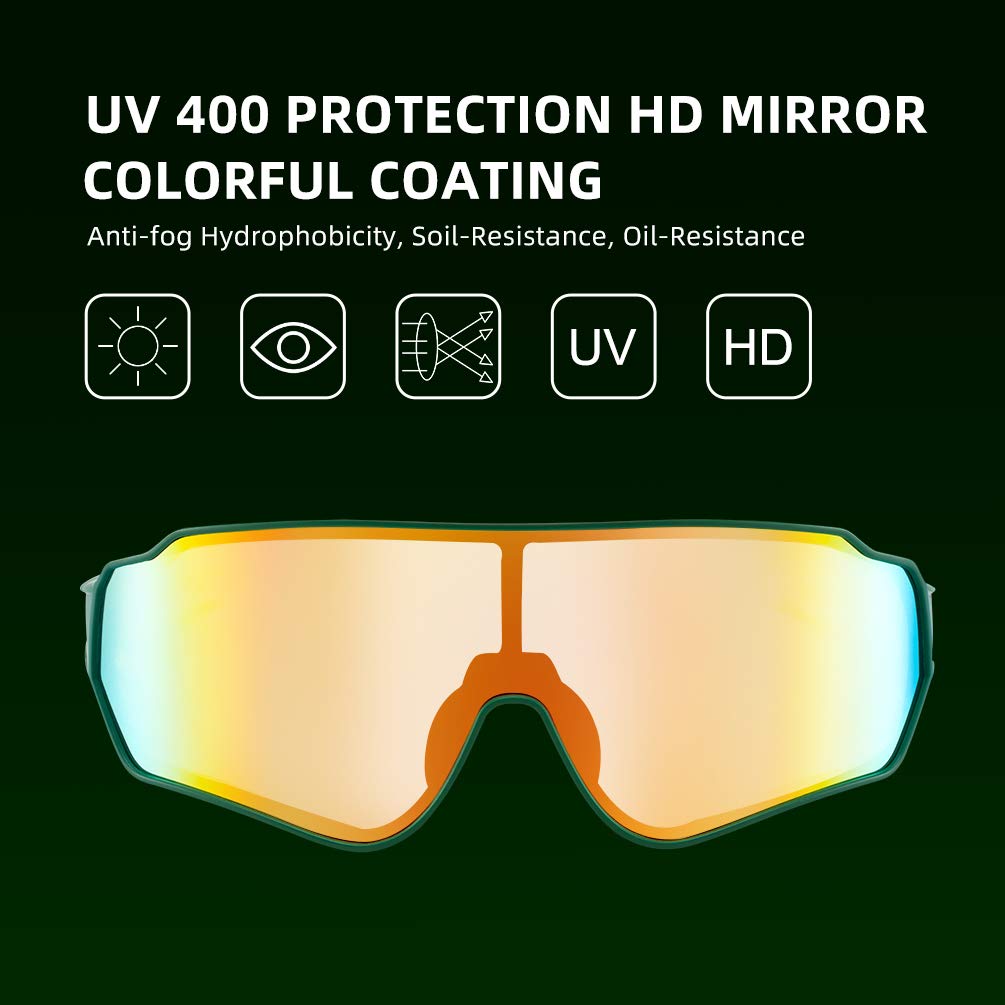 RockBROS Polarized Sunglasses for Men & Women - UV400 Protection, Anti-Glare Cycling Glasses for Outdoor Sports, Running, Hiking & Driving
