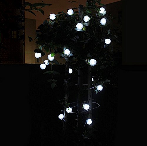 ELEOPTION® 20 LED 16ft Solar Powered Waterproof String Lights - Indoor/Outdoor Mini Fairy Lights for Wedding, Christmas, Garden, Patio & Party Decor (Cool White) | Weatherproof & Energy Efficient