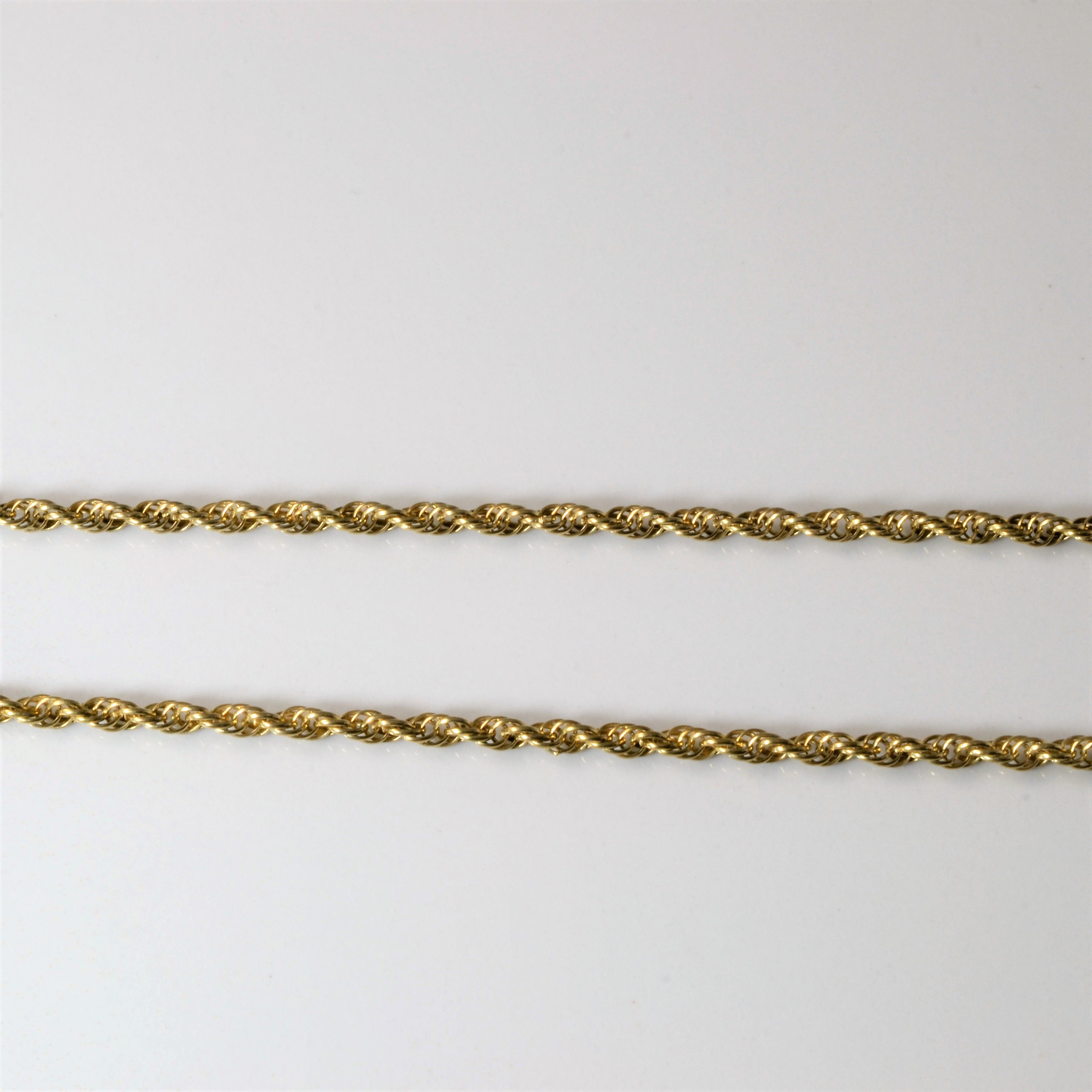 10k Yellow Gold Rope Chain Necklace - 17 Inch Solid Gold Rope Chain for Men & Women - Perfect for Layering, Gifts, and Everyday Wear
