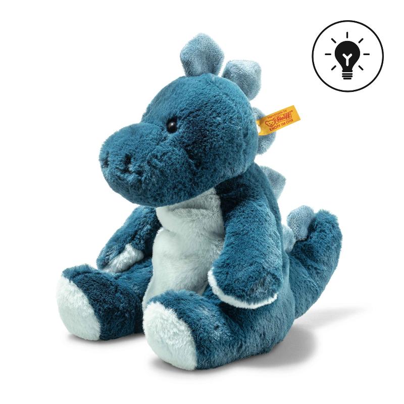 Spott Stegosaurus Night Light Soft Toy - Cute Dinosaur Plush with Gentle Glow for Kids' Bedroom, Nursery, and Sleep Aid