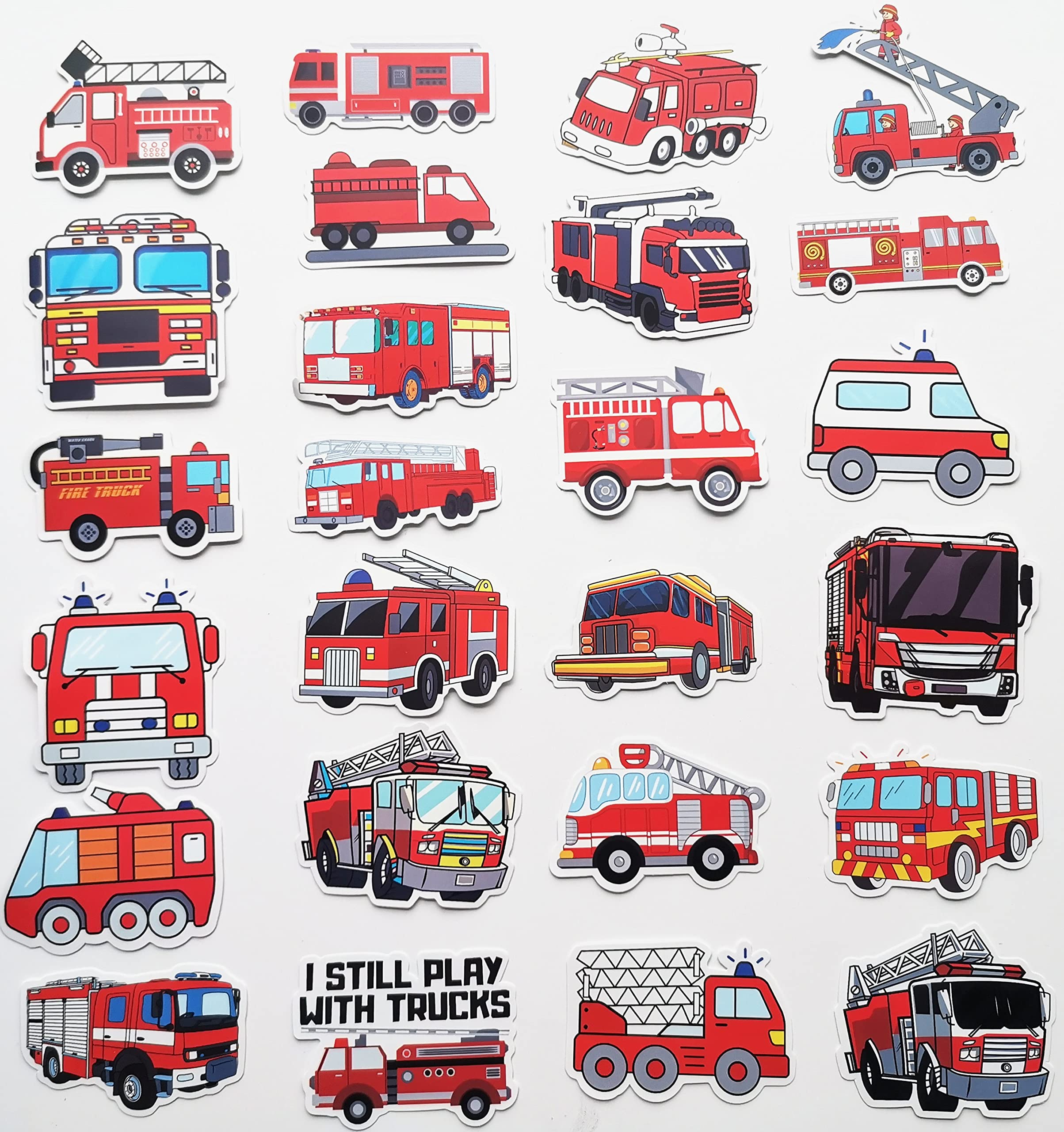 Kids Truck Stickers - Firefighter Reward Decals for Trucks, Fireman Stickers & Vehicle Graphics - Perfect for Rewards, Toy Trucks & Kids' Room Decor