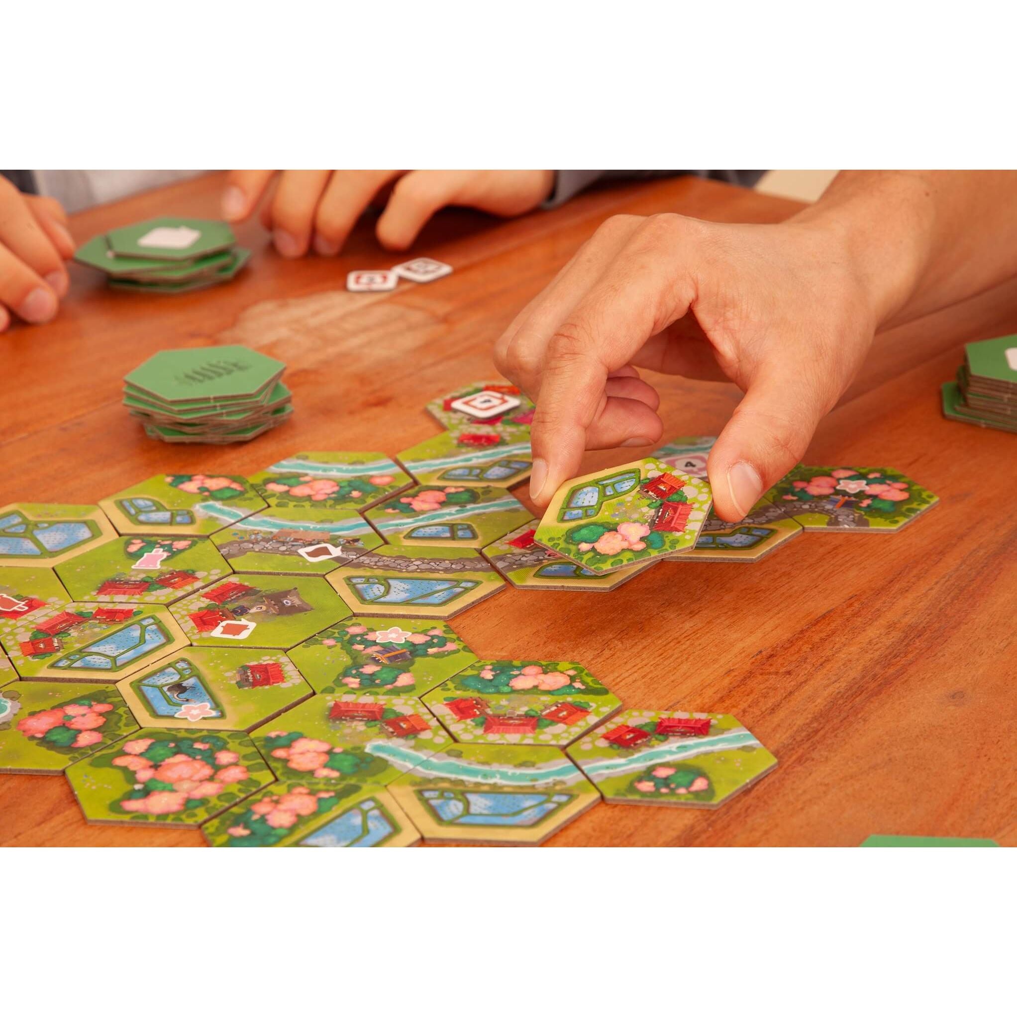 Dorfromantik Sakura - Relaxing Tile-Based Board Game for Adults & Families | Perfect for Stress Relief, Mindfulness & Cozy Game Nights