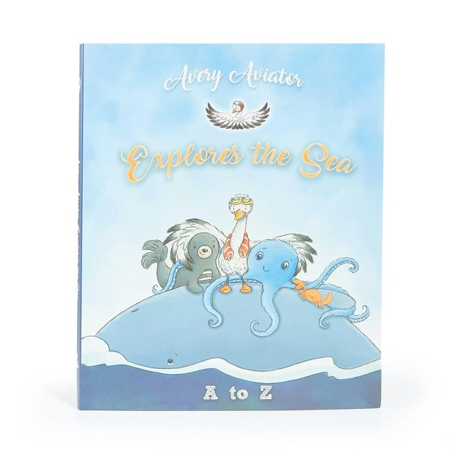 Bunnies By The Bay Avery The Aviator Plush Toy - Sea Exploration A to Z Alphabet Learning Stuffed Animal for Kids | Perfect for Bedtime, Playtime & Educational Gifts