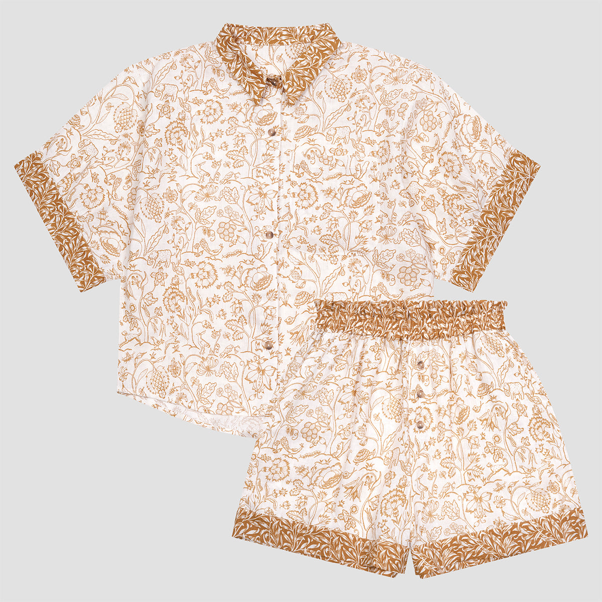 Ernest White Middlemore Linen Women’s Pajama Shorts Set - Soft & Breathable Sleepwear for Summer Nights, Lounge Wear, and Relaxing at Home