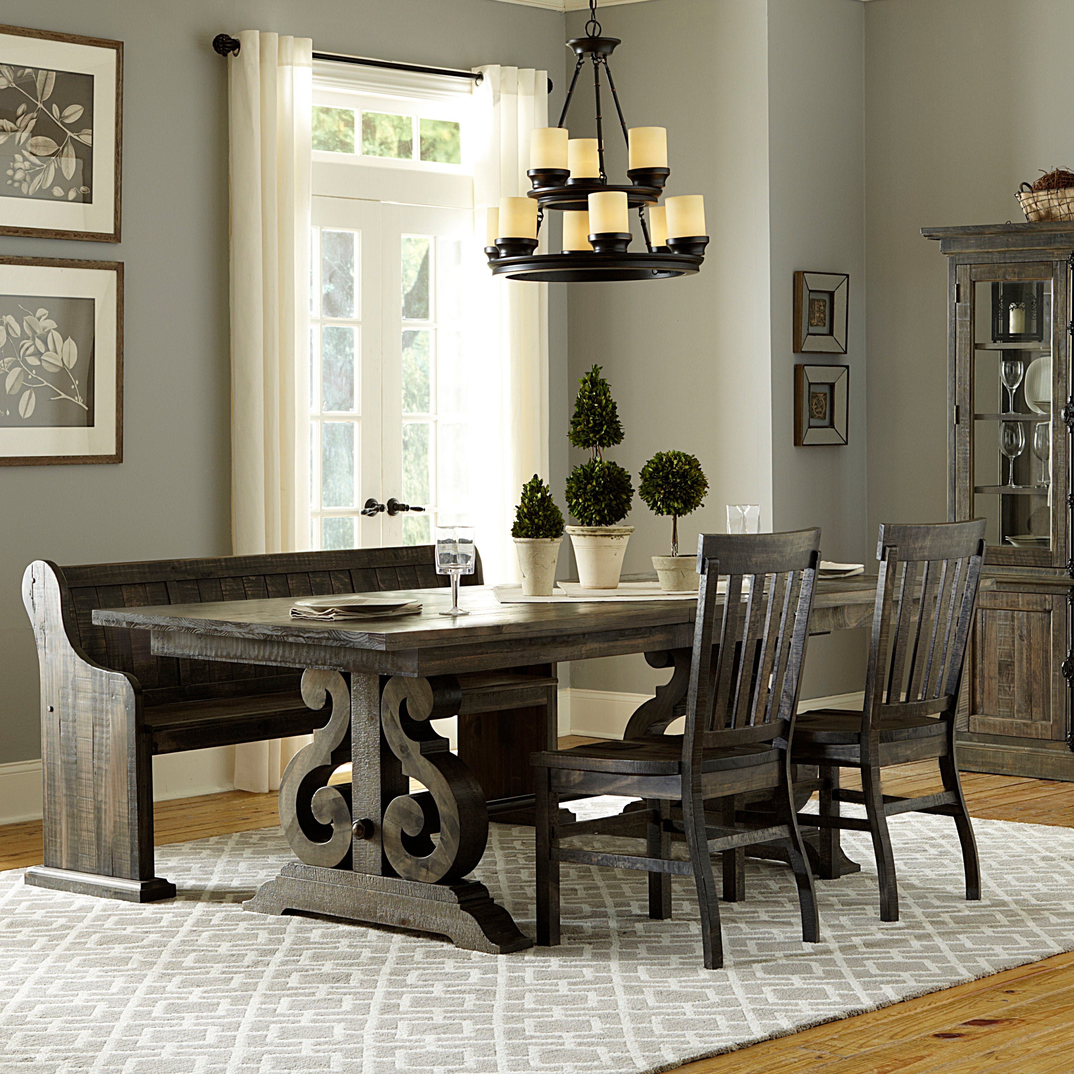 Bellamy Rectangular Dining Table - Modern Farmhouse Style Wooden Dining Table for 6-8 People | Perfect for Family Gatherings, Dinner Parties & Kitchen Dining Rooms