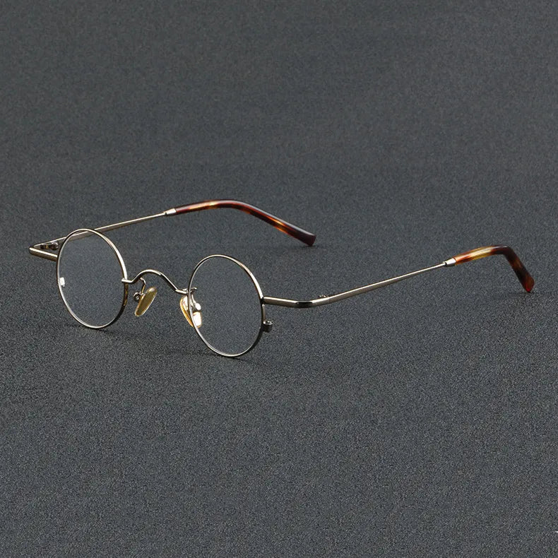 CCspace Unisex Full Rim Round Titanium Eyeglasses 56948 - Lightweight & Durable Frame for Men & Women - Perfect for Reading, Work & Everyday Use