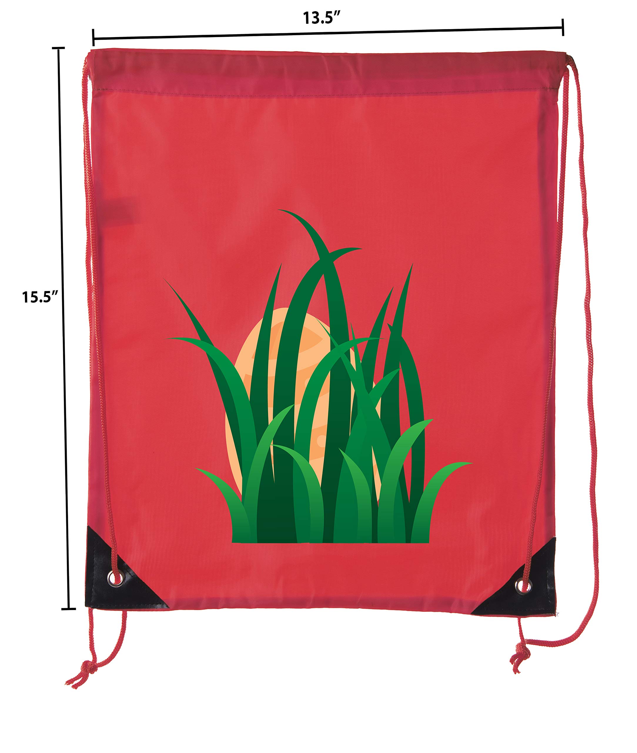 Easter Basket Bags Bulk - 12 Pack Drawstring Backpacks for Easter Party Favors, Egg Hunt Goodie Bags, Bunny Treat Bags - Perfect for Easter Celebrations, Classroom Prizes & Kids Gift Giving