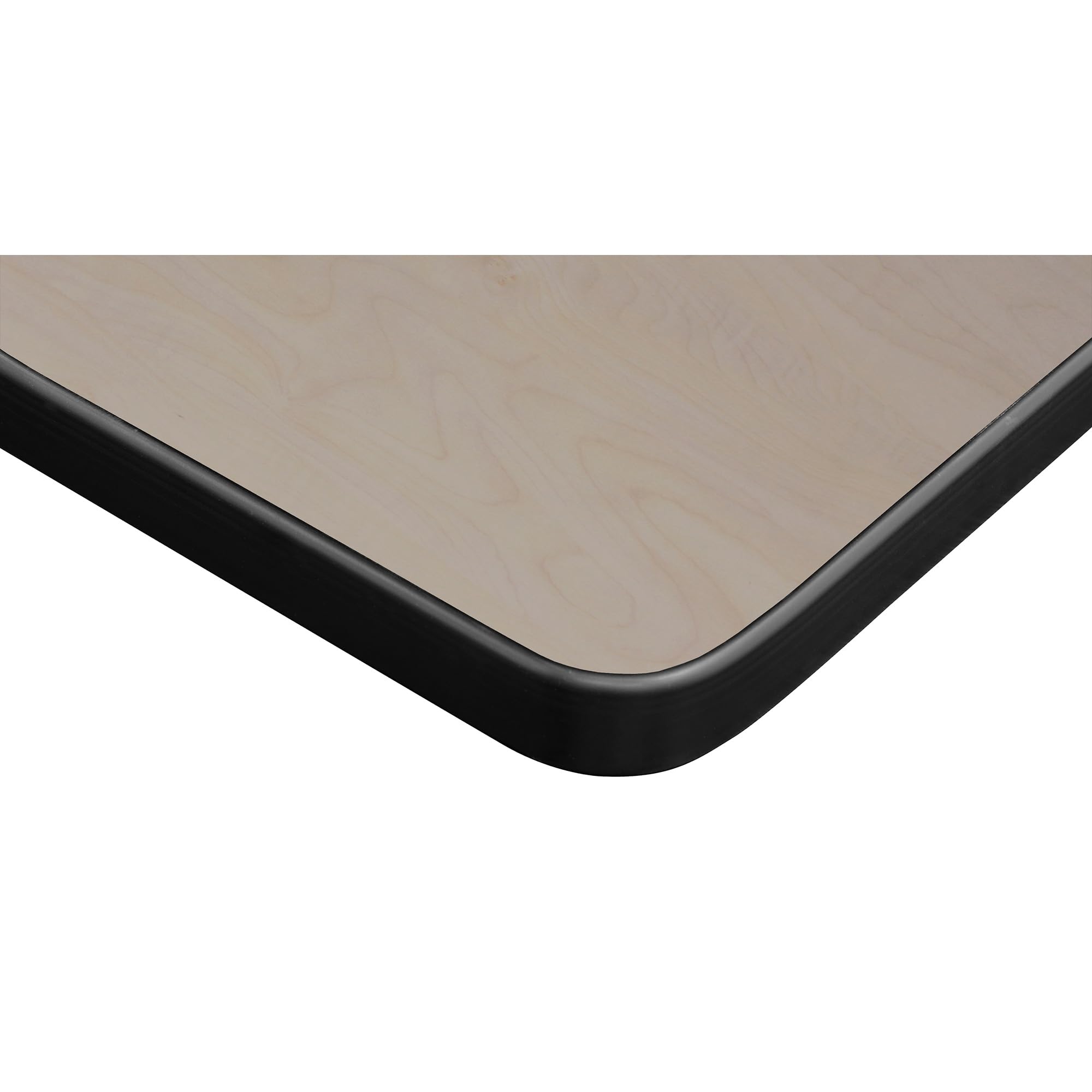 Regency Kahlo 42-Inch Round Breakroom Table Set - Maple & Black Finish - Perfect for Office, Conference Room, or Home Dining Area