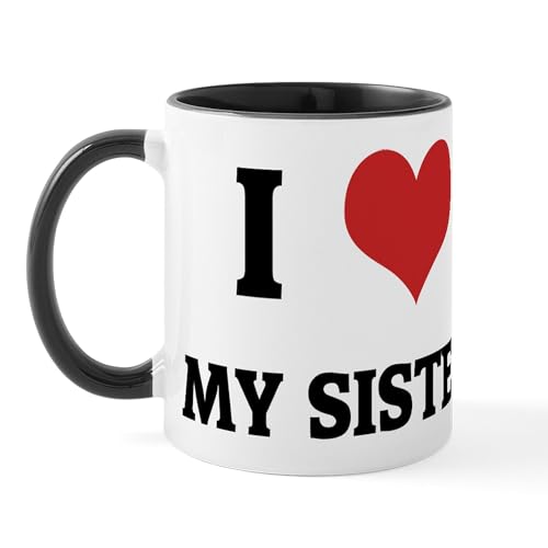 White/Black Inside - I Love My Sister Mug
