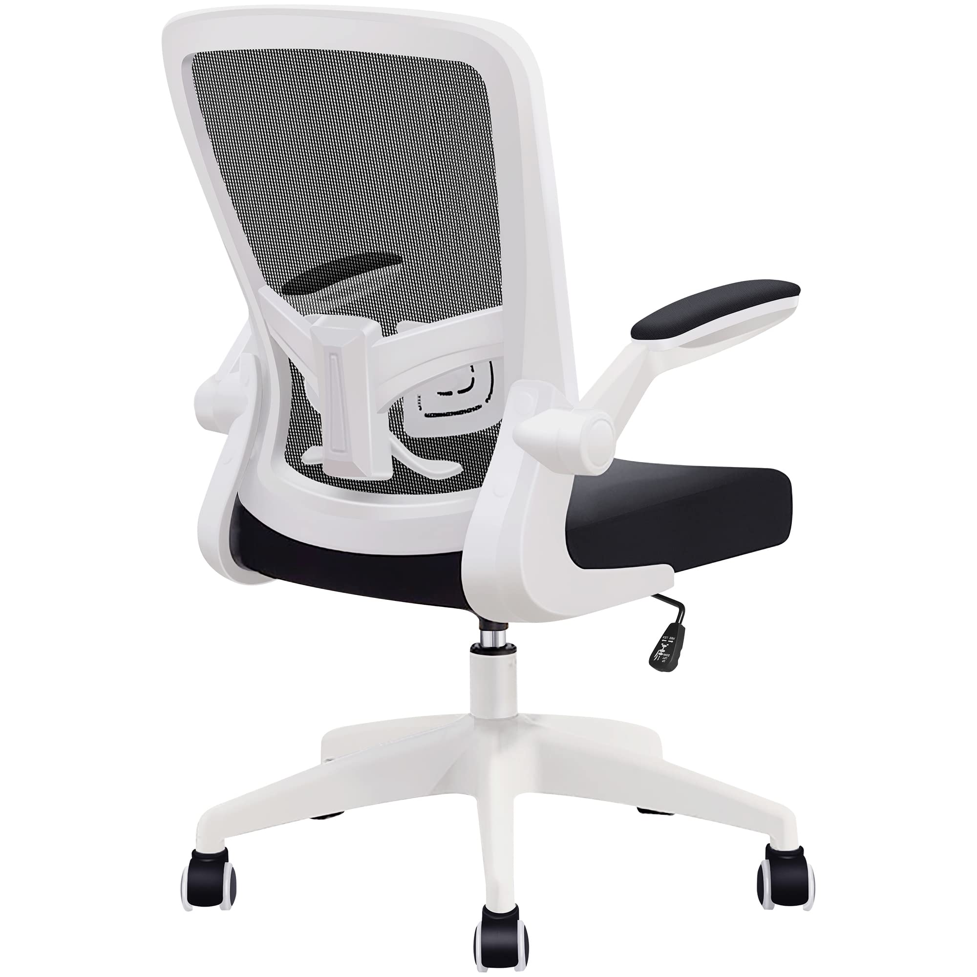 FelixKing Ergonomic Office Chair - Adjustable Height Swivel Desk Chair with Lumbar Support & Flip-Up Armrests for Home Office, Gaming, Conference Room (White) - Perfect for Long Work Hours & PC Gaming Sessions