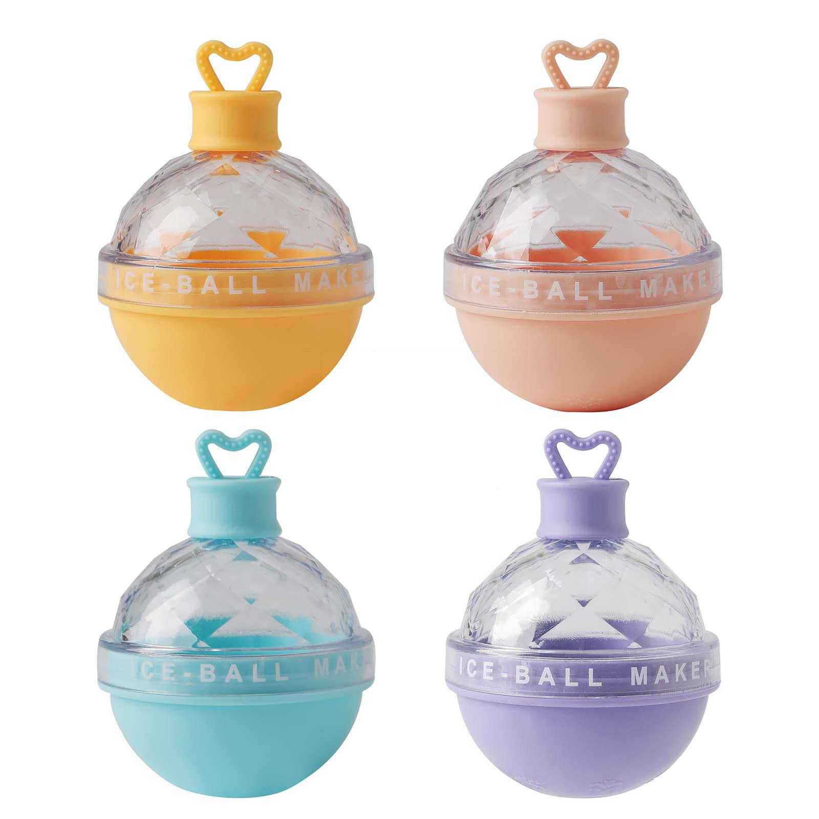 Creative Light Bulb Ice Molds - 2.5 Inch Sphere Ice Ball Maker, Silicone Round Ice Cube Freezer Pod for Cocktails & Drinks | Summer Party, Home Bar Accessories (Multicolor, One Size)