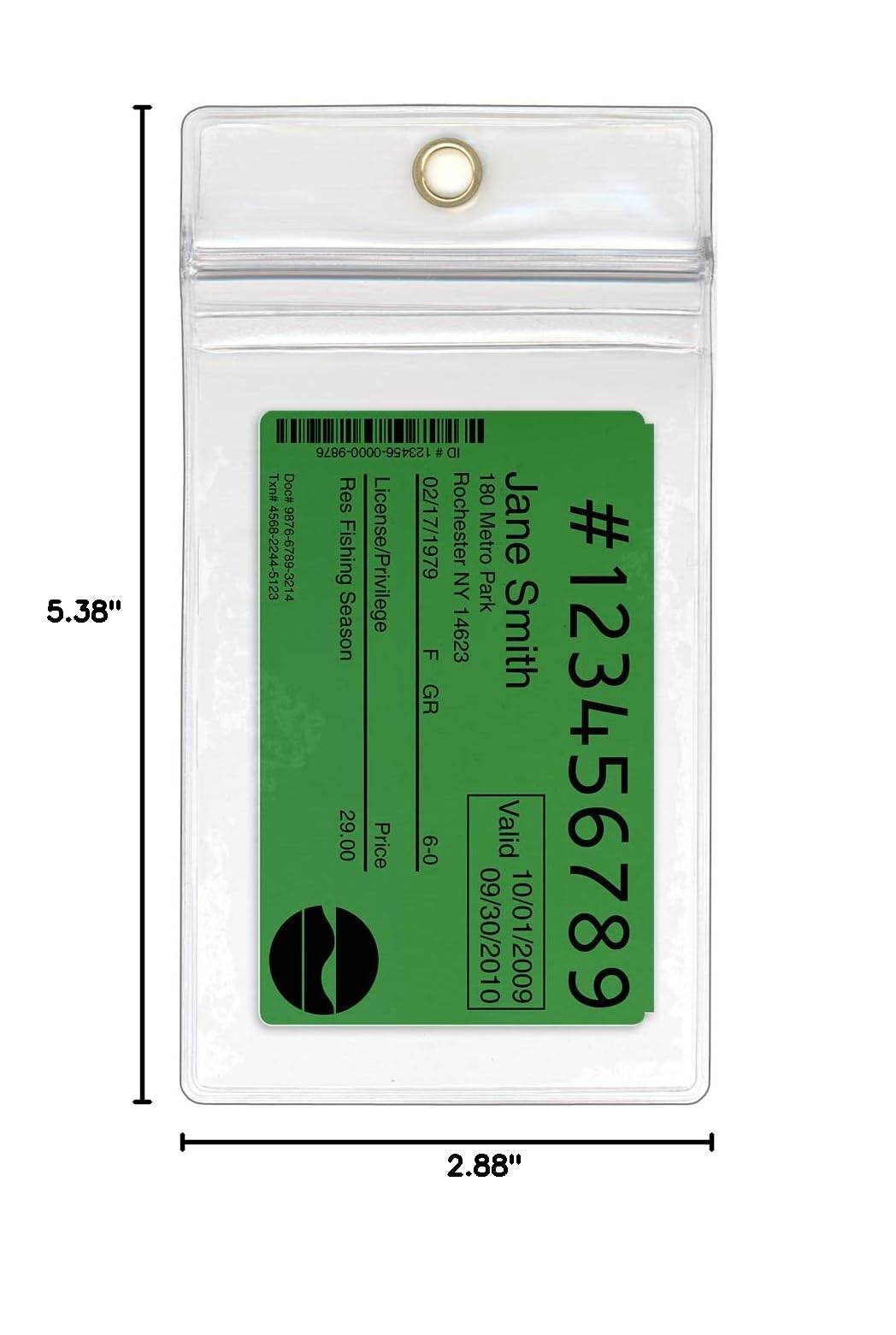 StoreSMART - 100 Pack Clear Plastic ID Badge Holders with Zipper & Metal Grommet - Vertical Open Design (R3578ZIPS-100) - Perfect for Conferences, Events, and Workplace Identification