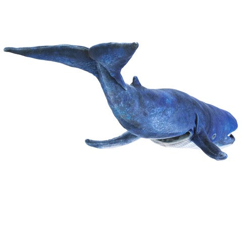 Blue Whale Hand Puppet - Soft Plush Stuffed Animal Toy for Kids, Storytelling & Role Play - Perfect for Classroom, Playtime & Interactive Learning