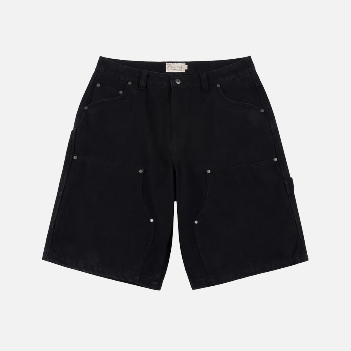 **Men's Carpenter Denim Shorts - Black | Durable Workwear & Casual Style for DIY, Construction & Outdoor Activities**