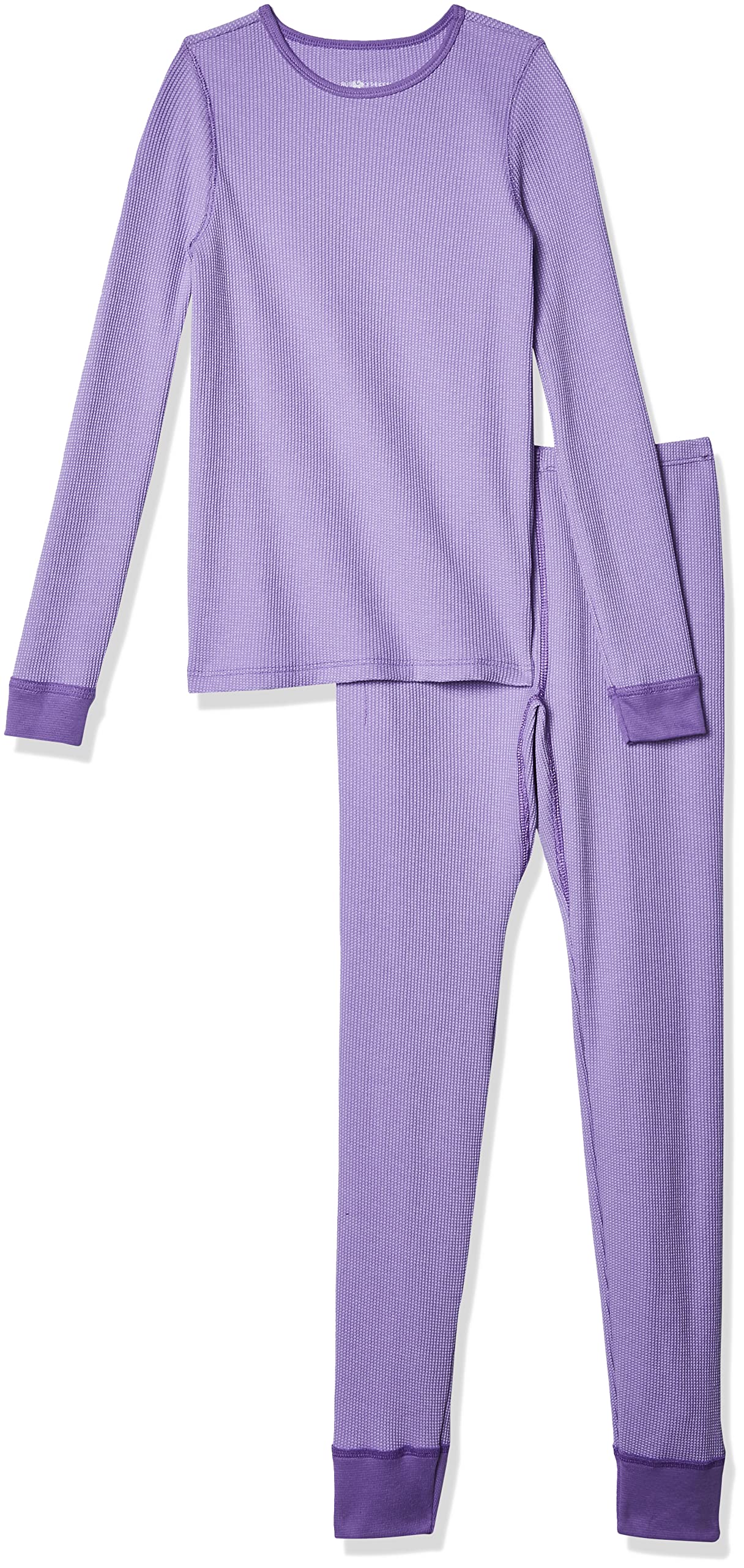 Fruit of the Loom Girls' Premium Thermal Waffle Underwear Set - Soft Cotton Long Sleeve Top & Bottoms for Winter Warmth - Perfect for Cold Weather, Layering & Indoor Comfort