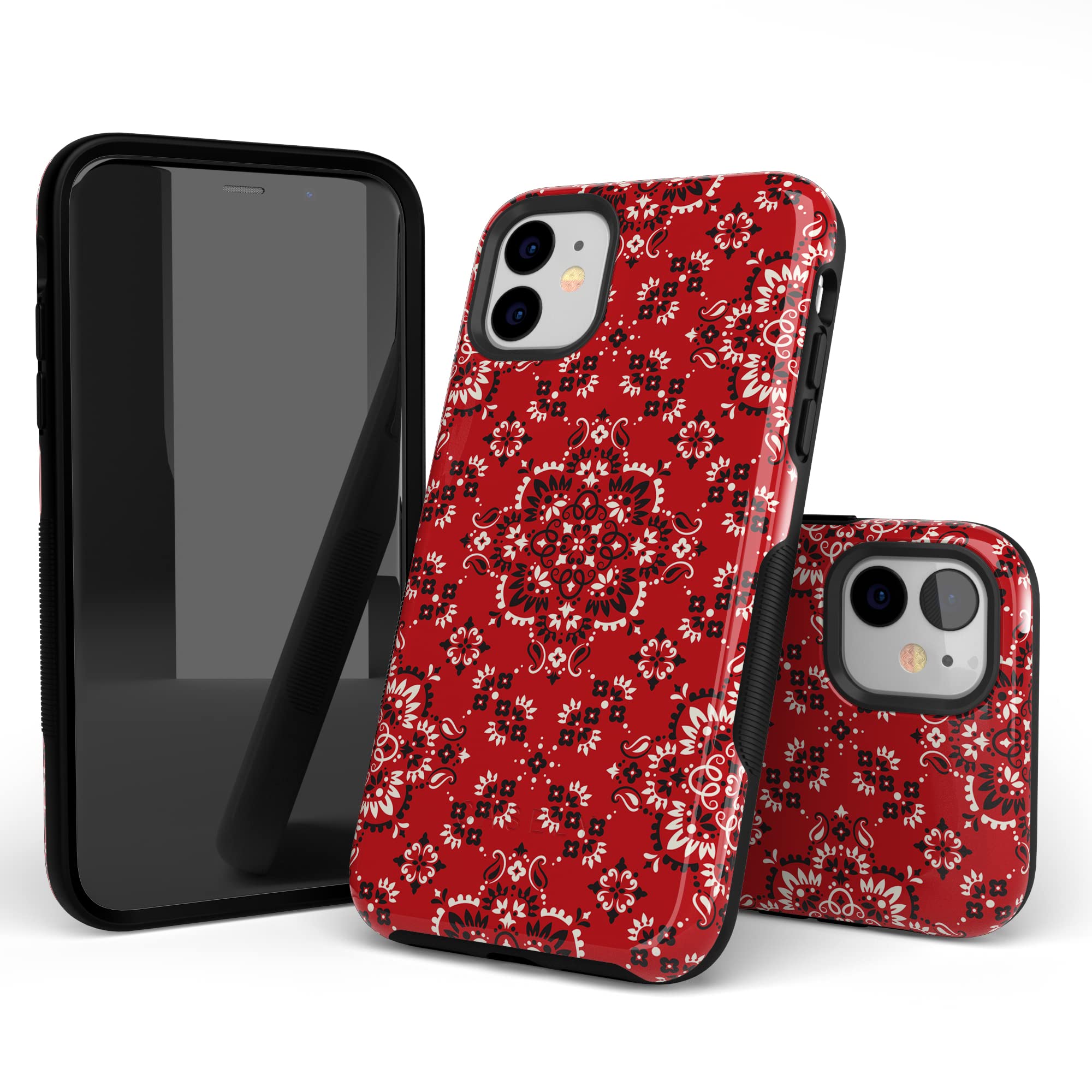 Casely iPhone 11 Case with Red Bandana Print - Stylish Protective Cover for iPhone 11 - Perfect for Music Lovers & Concert Goers