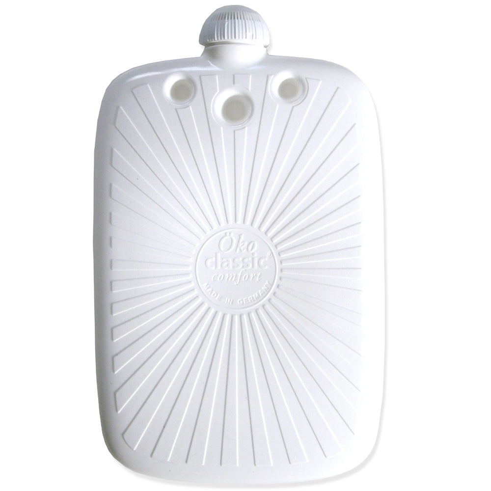2 Liter Eco-Friendly Hot Water Bottle with Marine Blue Organic Cotton Cover - Rubber-Free, BPA-Free - Perfect for Pain Relief, Warmth & Comfort at Home, Office or Travel