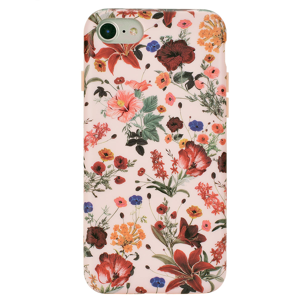 Vintage Floral iPhone Case - Elegant Nude Design for iPhone 13/12/11/Pro/Max - Slim Protective Phone Cover for Women, Perfect for Daily Use, Work & Special Occasions