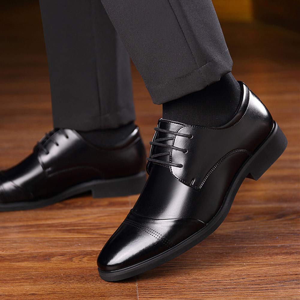 Men's Casual Leather Oxford Shoes - Business Work & Driving Loafers - Comfortable Walking Shoes & Fashionable Boat Moccasins for Office, Travel & Daily Wear