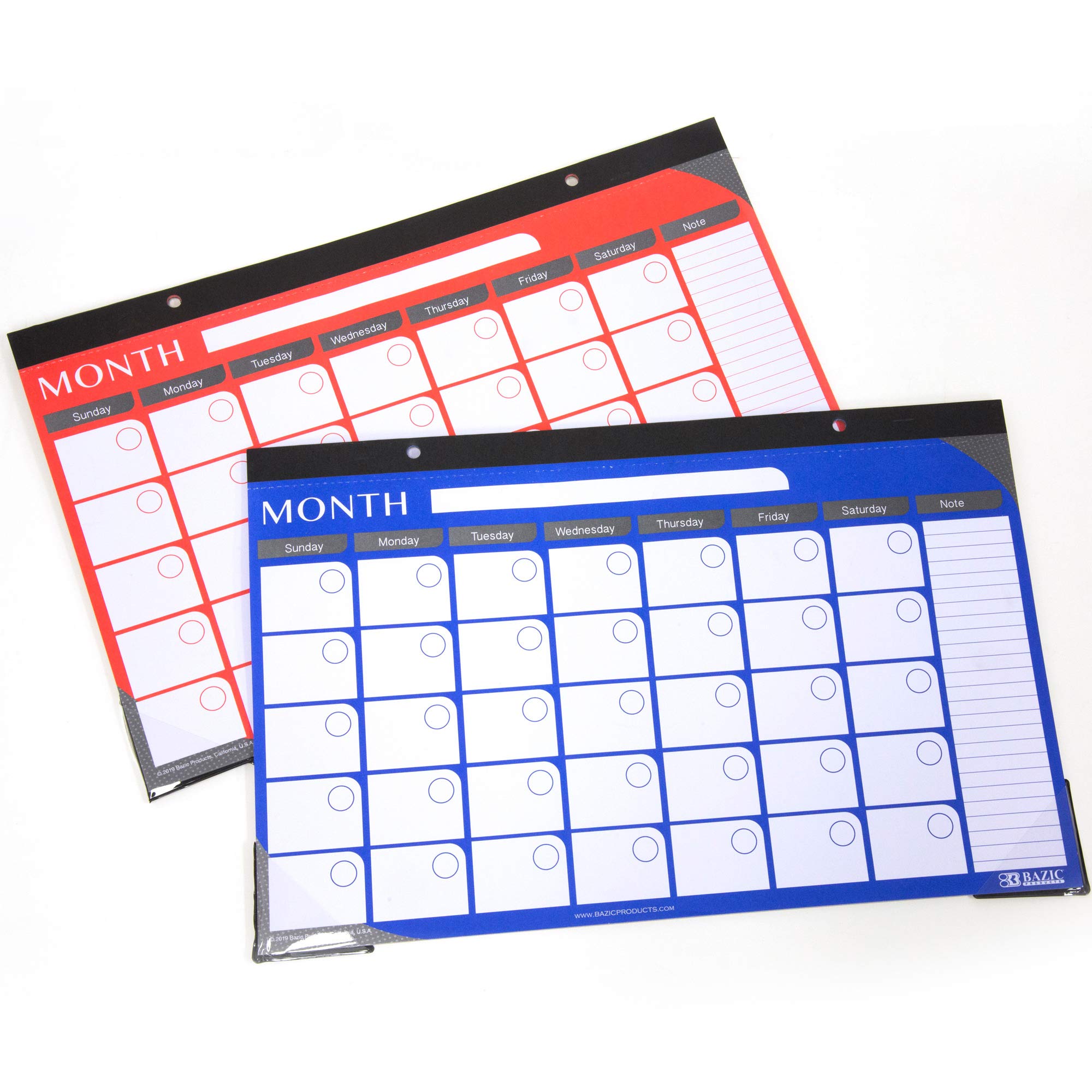 BAZIC Undated 12-Month Desk Calendar 11