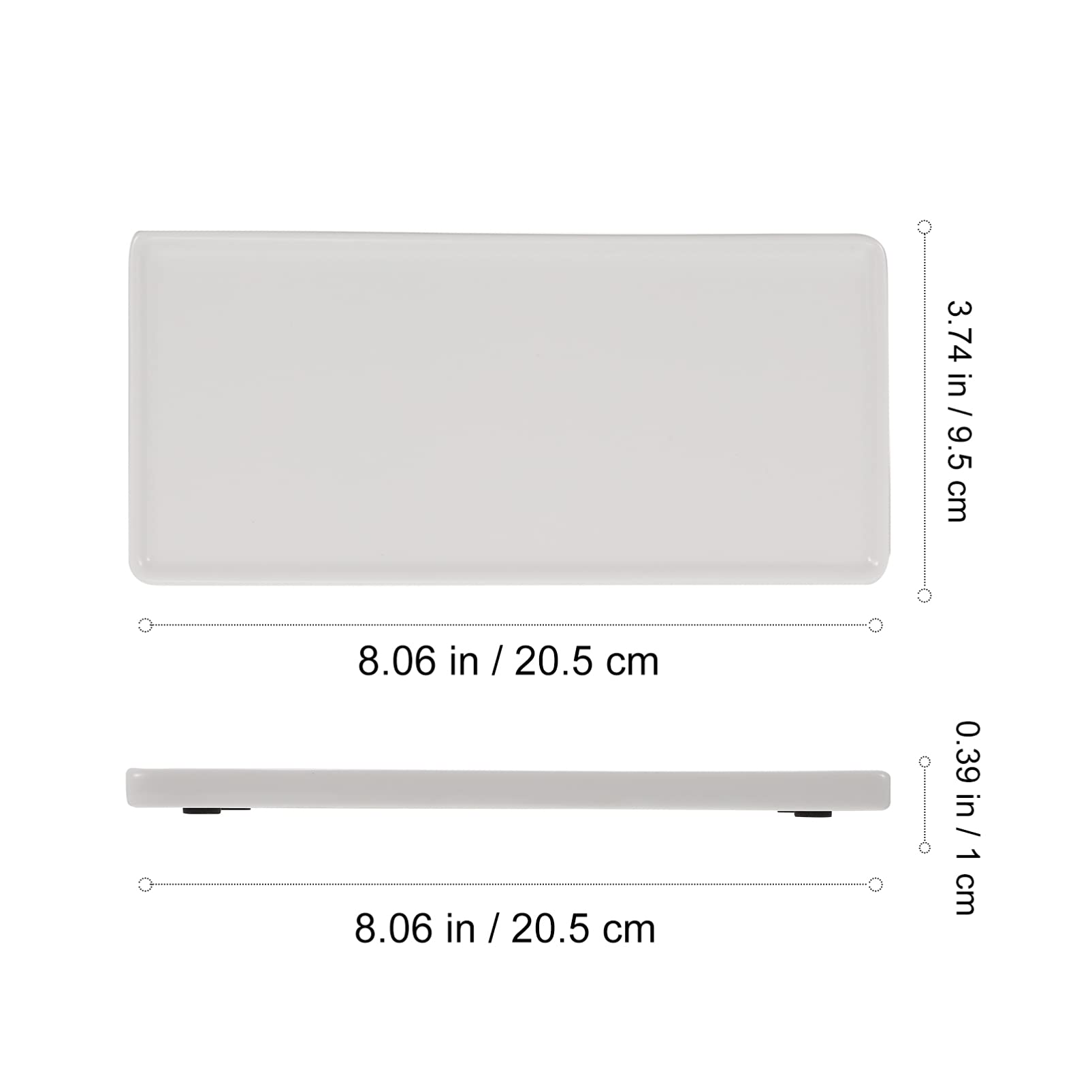 Japanese Ceramic Sushi Plates - White Rectangular Serving Trays for Appetizers & Desserts | Perfect for Sushi, Sashimi & Party Snacks