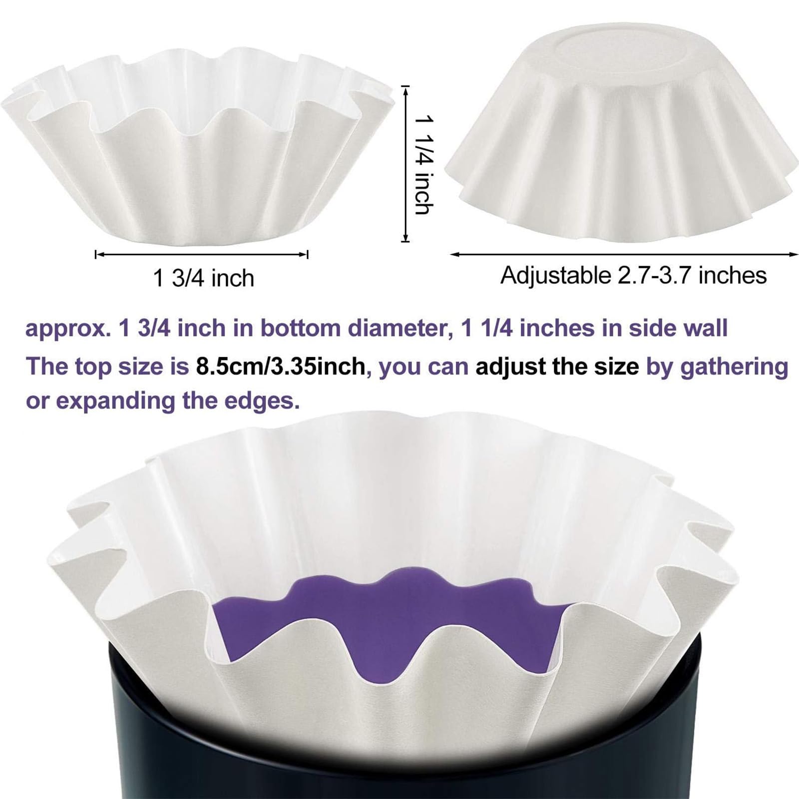 Boao Reusable Wax Warmer Liners - 25 Pack Leakproof Wax Melt Cups for Electric Scented Candle Warmers & Burners - White Wax Paper Holders for Home Aromatherapy, Spa Relaxation and Holiday Decor