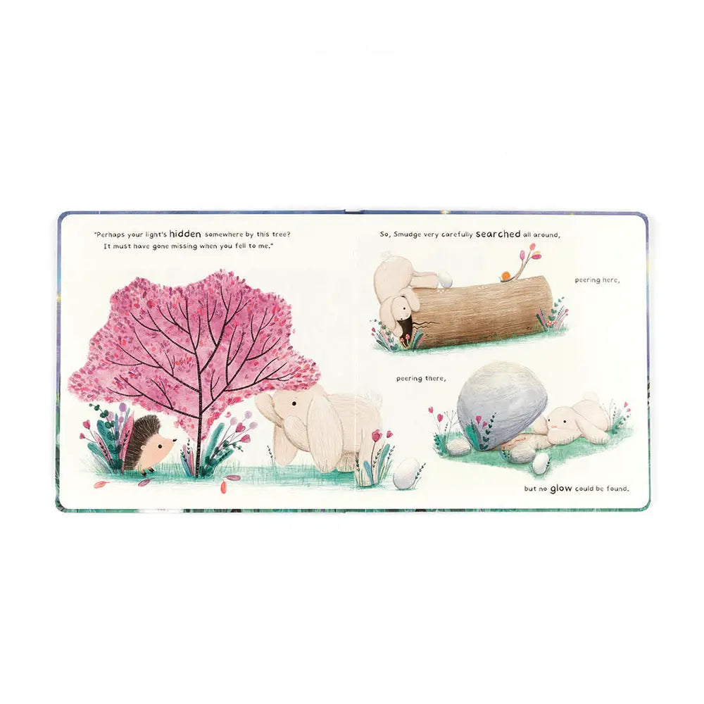 Jellycat Smudge Rabbit and The Falling Star Book - Soft Plush Toy & Storybook for Kids, Perfect for Bedtime Reading and Cuddling