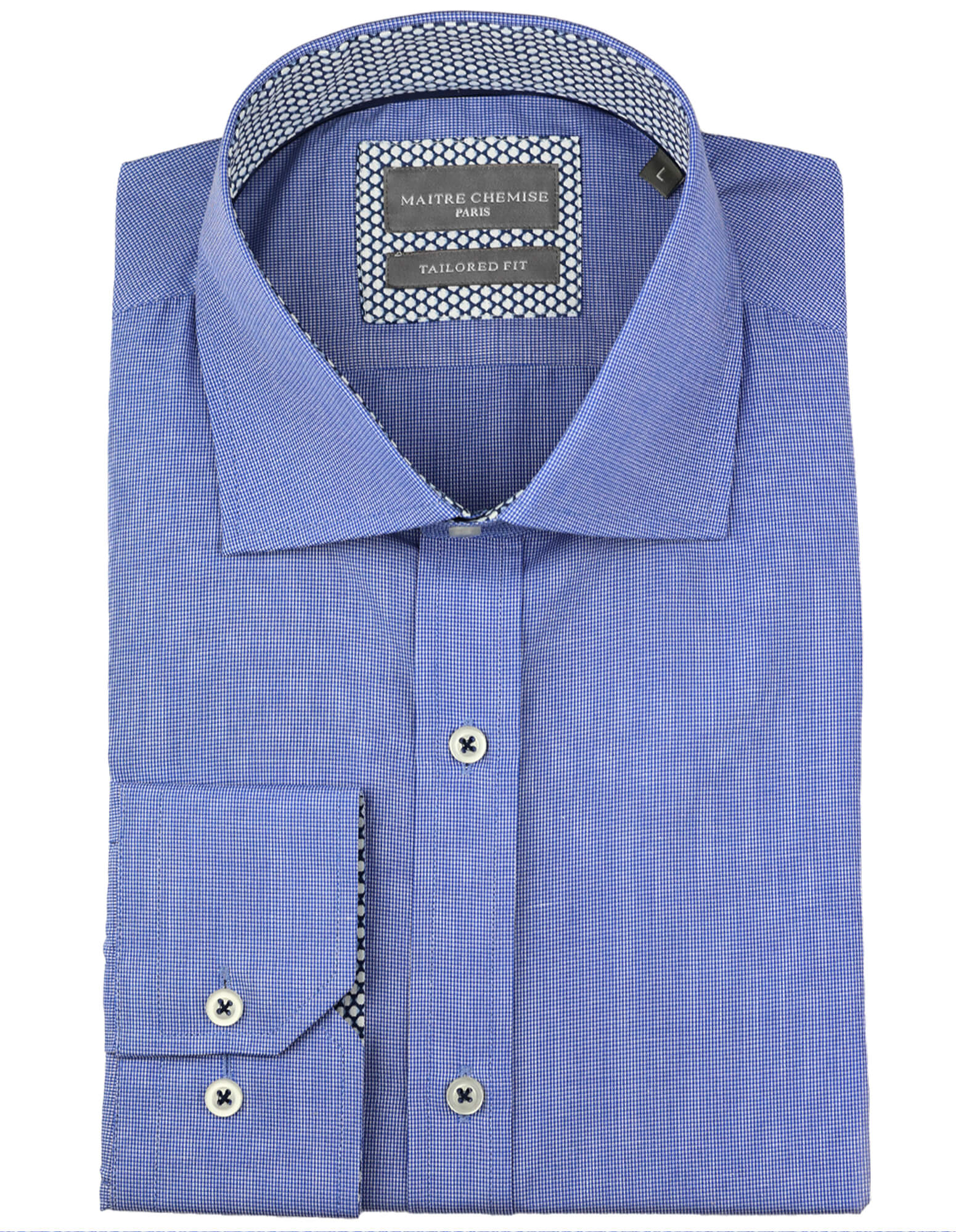 Maitre Chemise Rouen Textured Casual Shirt for Men - Stylish Blue Button Down Shirt | Perfect for Office, Date Night & Business Casual Outfits