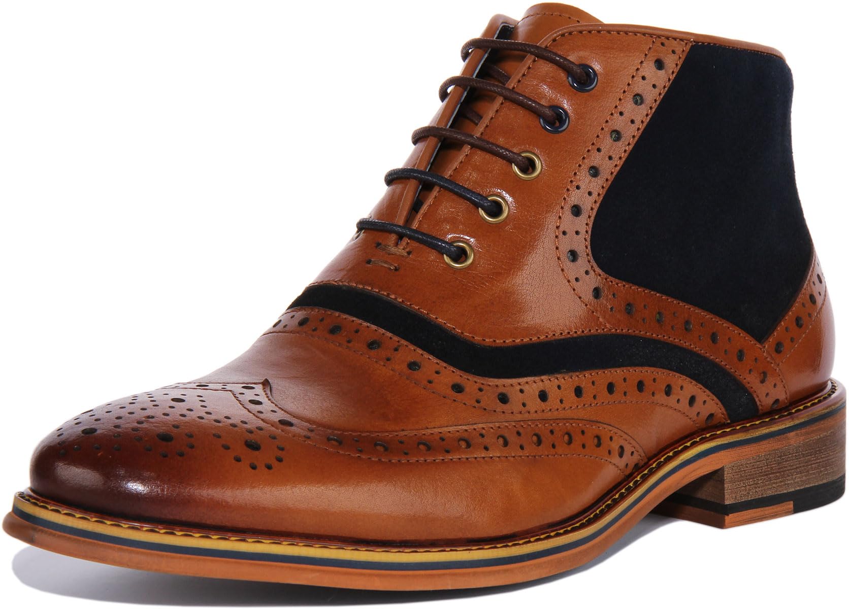Justin Reece Hawkin Men's Leather Matt Boots - Stylish & Durable Leather Boots for Men | Perfect for Casual Wear, Outdoor Adventures & Work