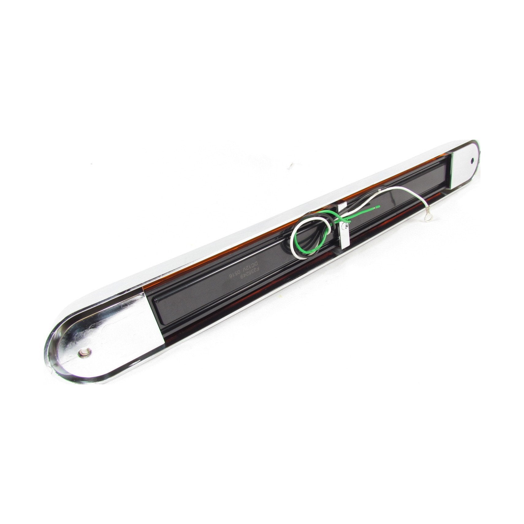 Fortpro 17 6/8 x 2 1/8 Inch LED Light Bar with 11 Bright LEDs & Chrome Bezel - Perfect for Off-Road Trucks, ATVs, and Marine Applications