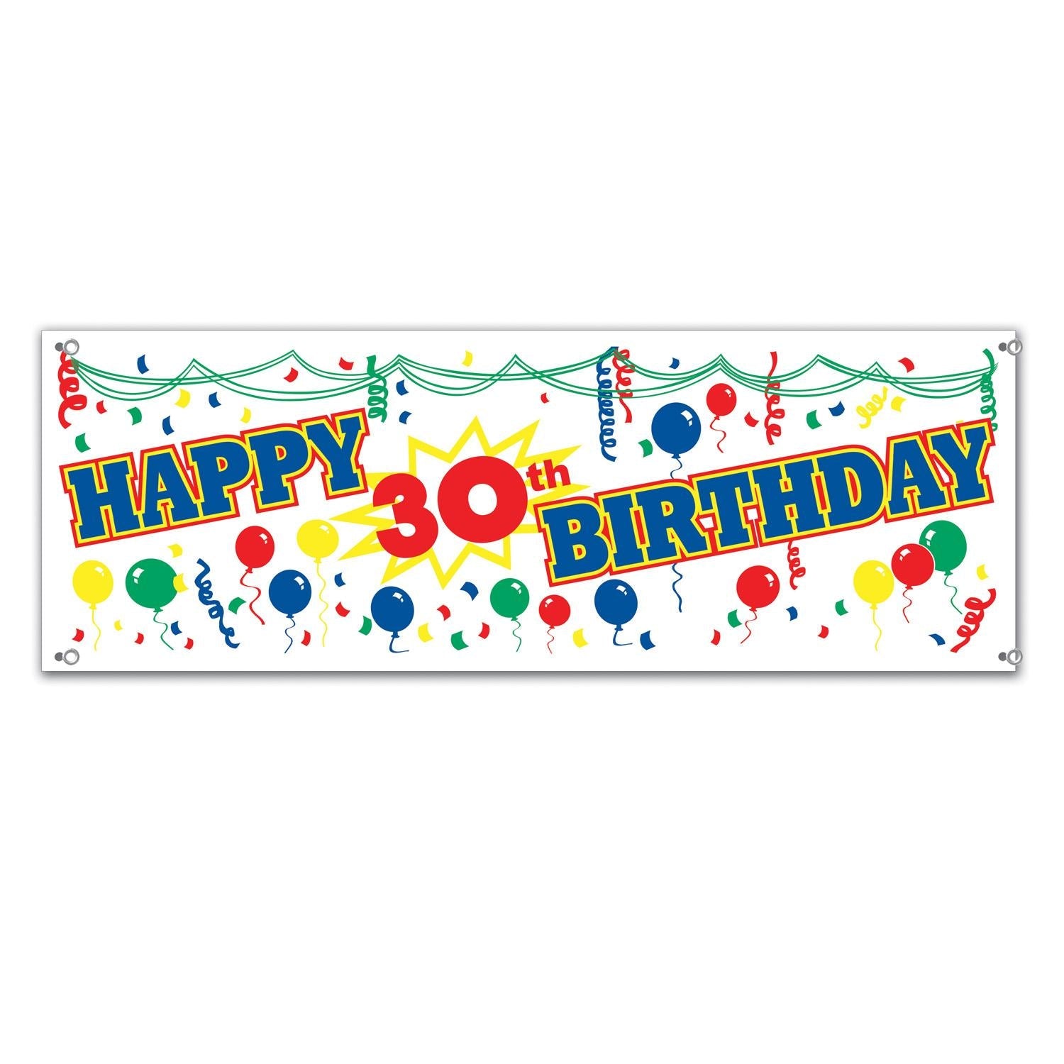 12 Pack Happy 30th Birthday Party Sign Banner Decorations - Perfect for Milestone Birthday Celebrations, Anniversaries & Special Events