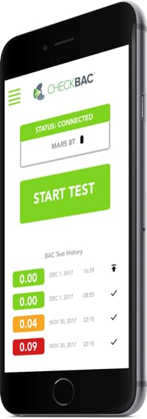 Portable Handheld Breathalyzer for Alcohol Testing - Remote BAC Monitoring with CheckBAC Platform & Think Twice Support - Ideal for Workplace Safety, Personal Health Tracking, and Law Enforcement Use
