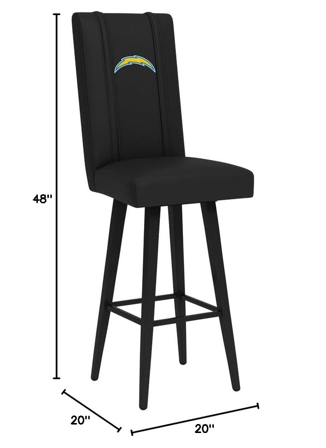 Swivel Bar Stool with Chargers Logo - Perfect for Game Day & Home Bar
