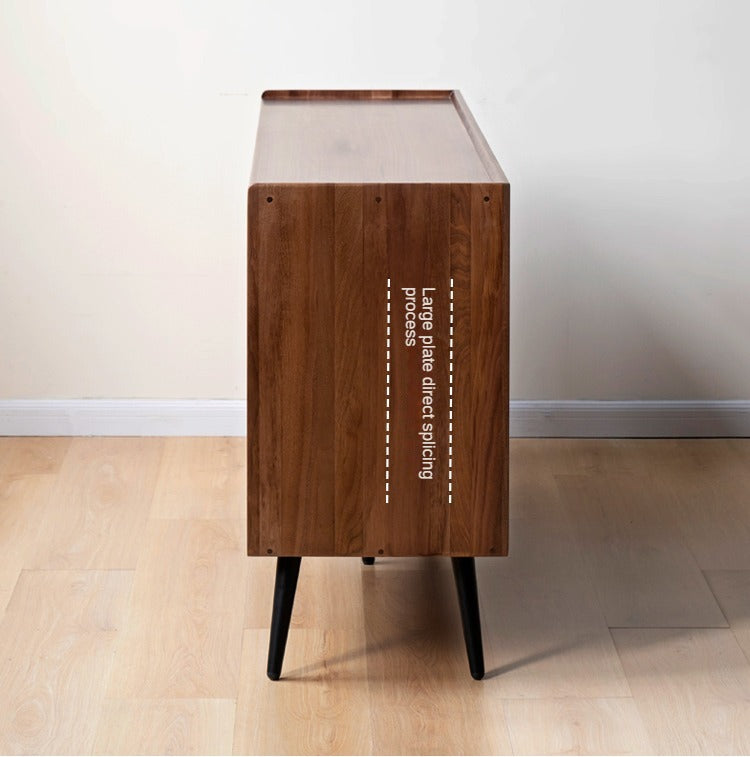 Premium Black Walnut Solid Wood Cabinet - Handcrafted Storage Organizer for Kitchen, Bathroom & Living Room | Rustic Home Decor & Space Saving Solution