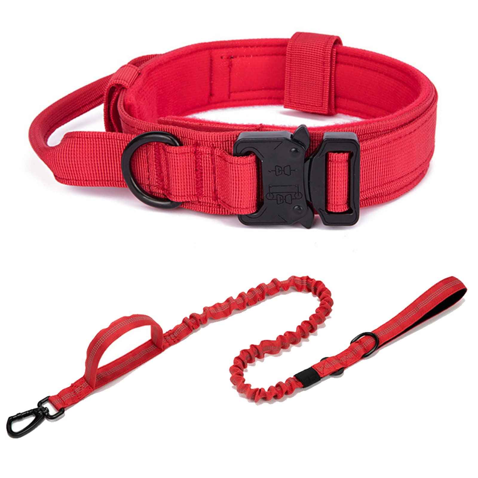 **Tactical Dog Collar & Leash Set for Large Dogs - Heavy Duty Coyote Design with Safety Car Seatbelt - Perfect for Hiking, Travel & Outdoor Adventures**