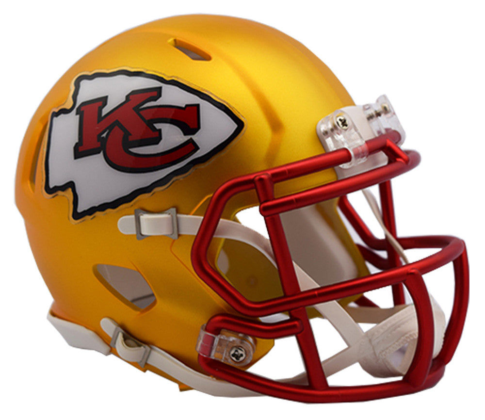 Kansas City Chiefs Blaze Speed Mini Helmet - Officially Licensed NFL Collectible for Fans, Display & Gifting - Perfect for Game Day, Man Cave & Sports Memorabilia Collections