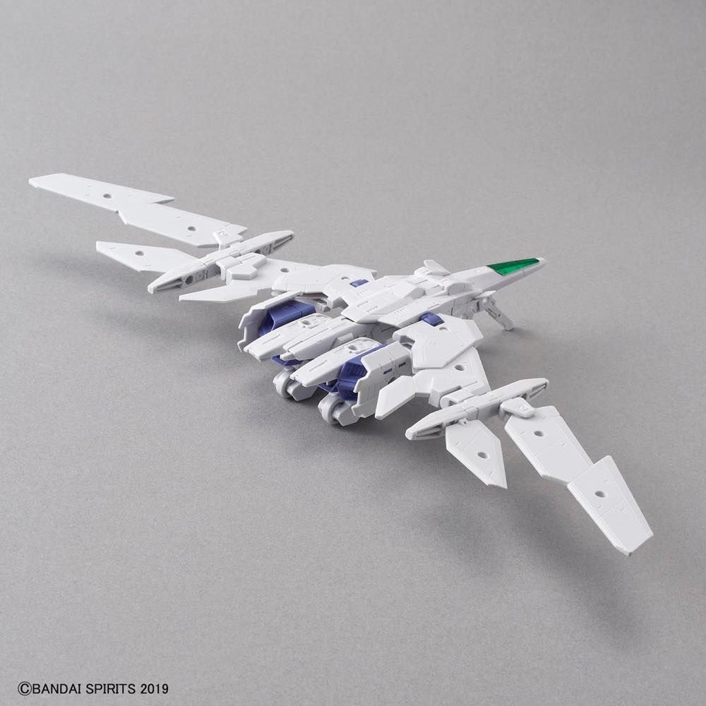 Bandai 30 Minutes Missions 1/144 EV 01 Extended Armament Vehicle Air Fighter White Ver Model Kit - Easy Build Mecha Model for Collectors & Hobbyists - Perfect for Display & Customization