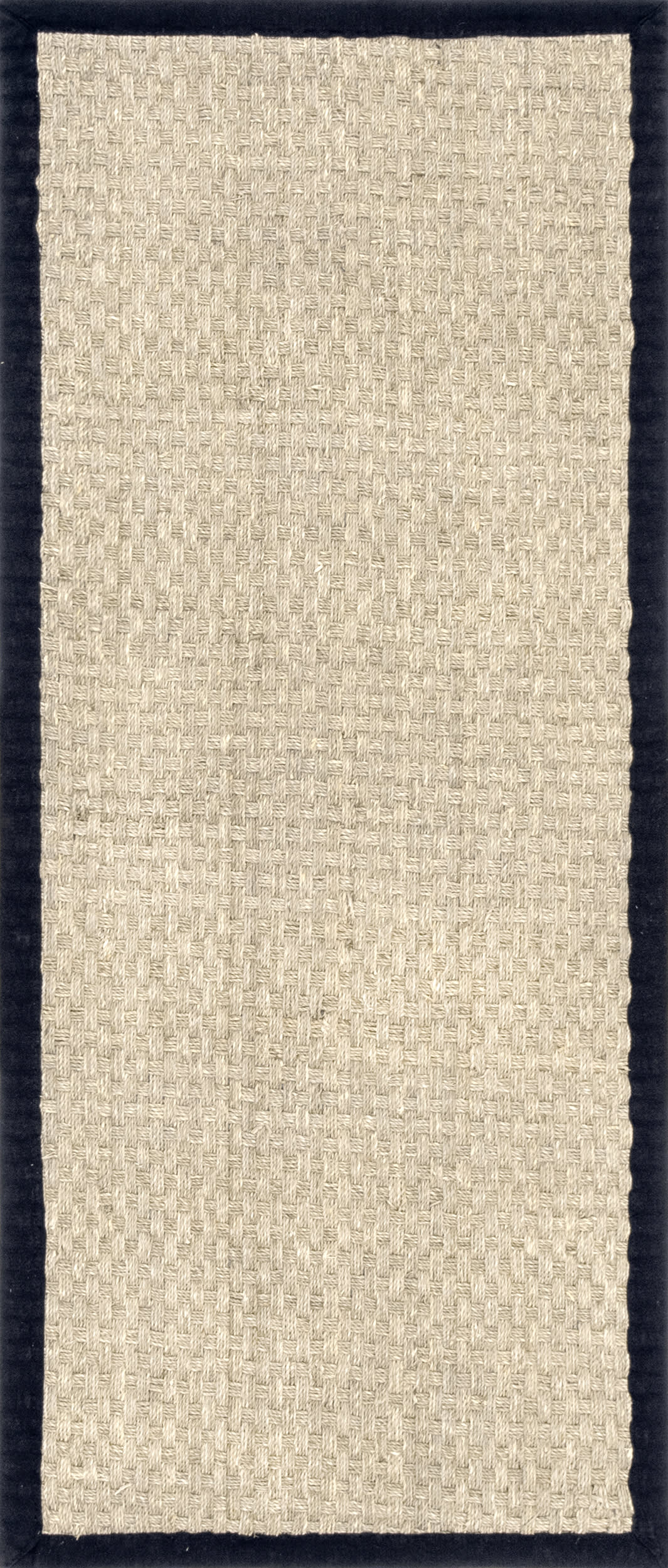 Checker Weave Seagrass Rug - Natural Fiber Floor Mat for Living Room, Bedroom, or Dining Area - Black Eco-Friendly Home Decor