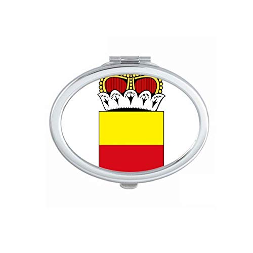 DIYthinker Liechtenstein National Emblem Mirror - Portable Folding Double-Sided Makeup Mirror with Case (Ideal for Travel, Home & Professional Makeup Artists)