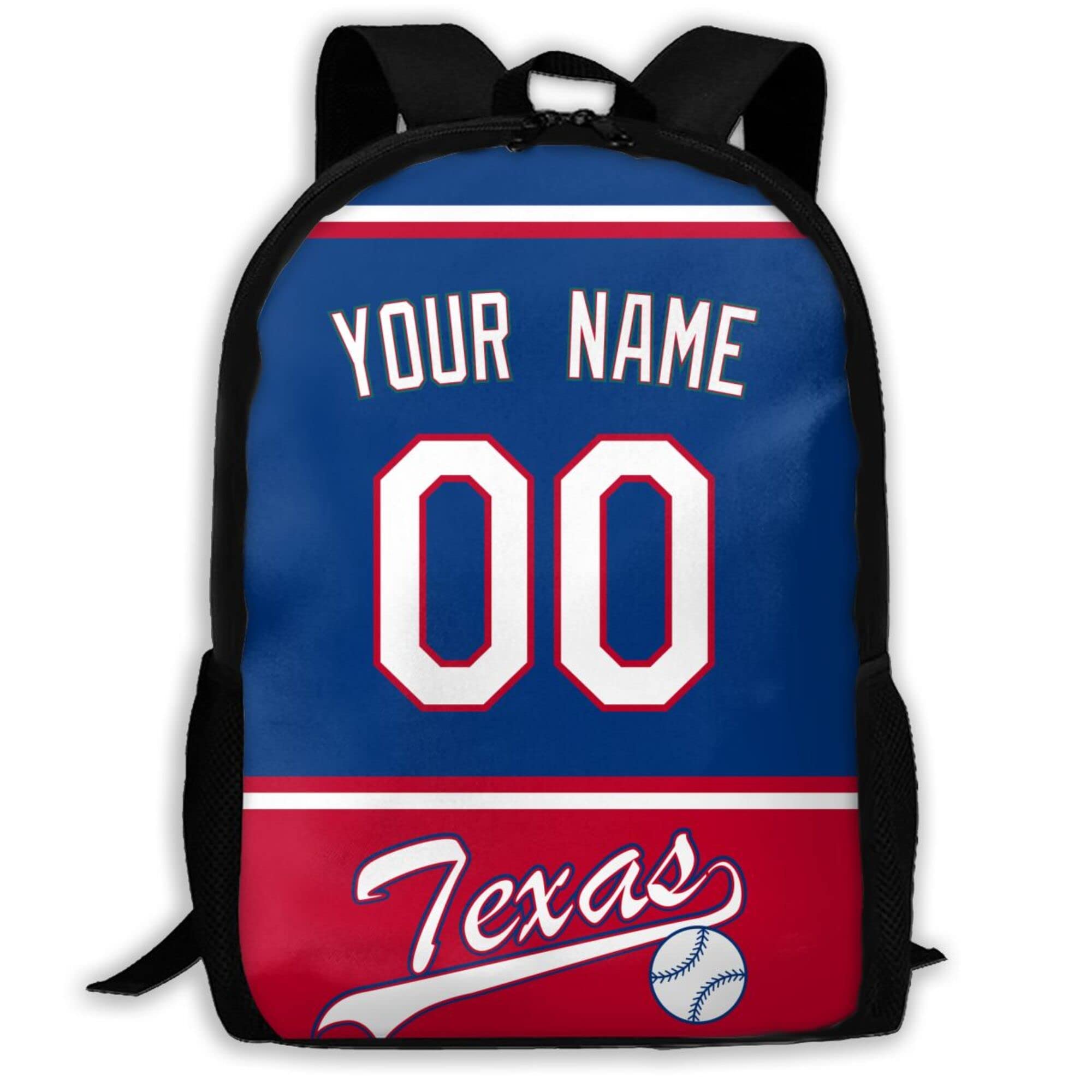 ANTKING Texas Backpack - High Capacity Customizable Backpack with Name & Number Printing - Perfect Gift for Kids, Men & Sports Fans - Ideal for School, Travel & Game Day