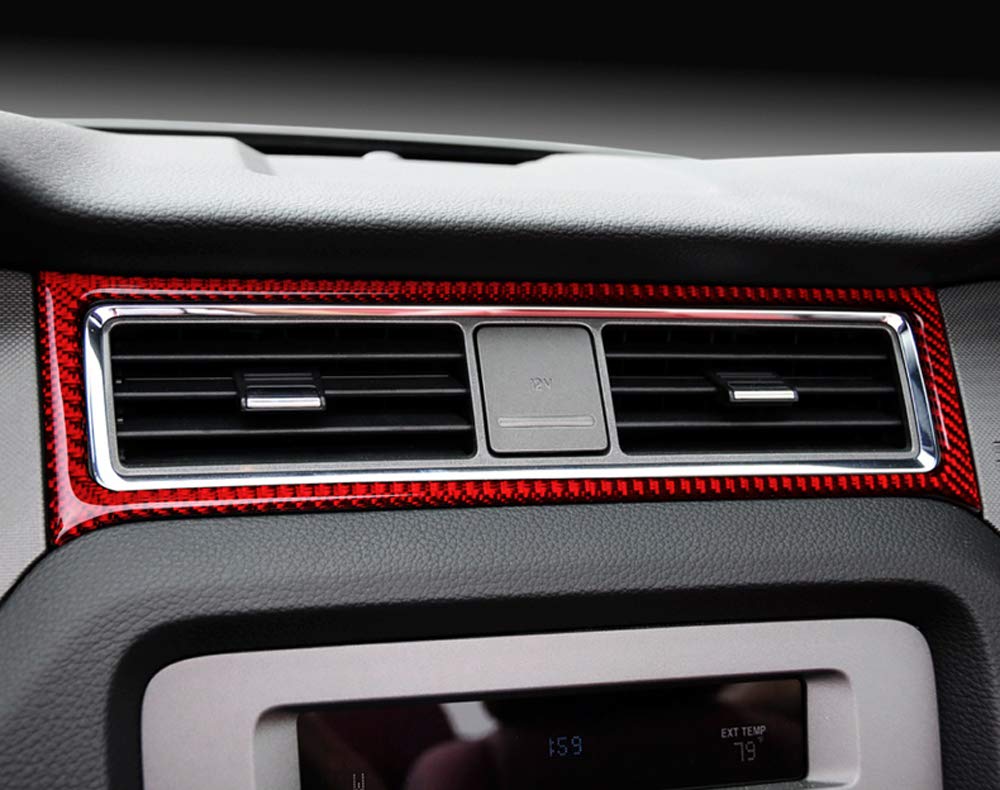 Premium Red Carbon Fiber Car Dashboard Stickers - Custom Trim Cover for Instrument Panel Decoration | Enhance Interior Style for Cars, Trucks & SUVs
