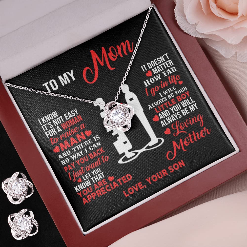Mom's Jewelry Gift - Cubic Zirconia Pendant Necklace for Mother's Day & Christmas