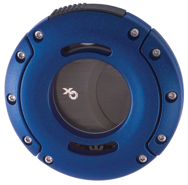 Xikar XO Cigar Cutter - Blue with Black Blades | Premium Stainless Steel Cutter for Smooth Cuts | Perfect for Cigar Enthusiasts & Gifts