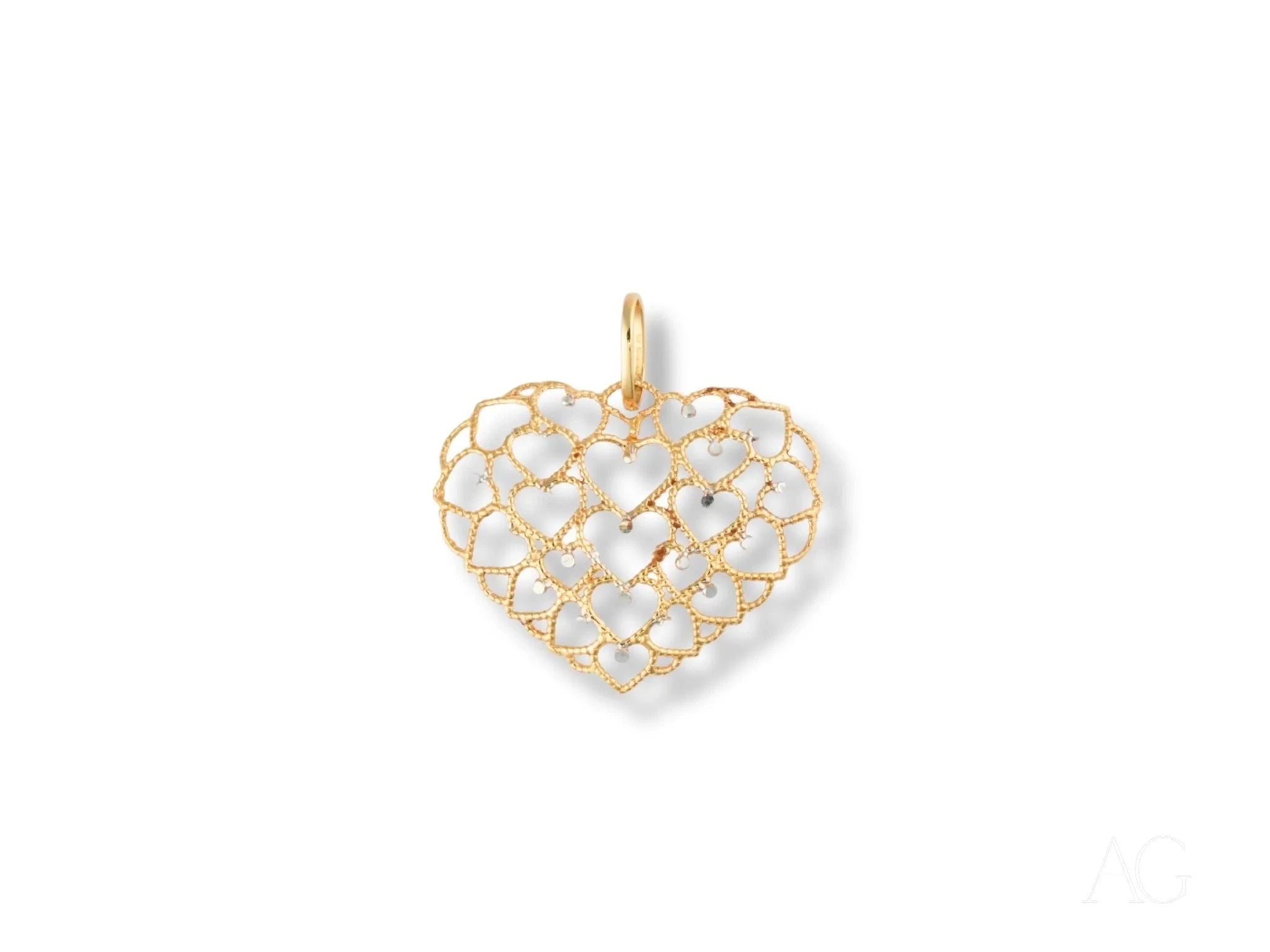 Golden Heart Pendant Necklace - 14K Gold Plated Elegant Jewelry for Women - Perfect Gift for Valentine's Day, Anniversary & Special Occasions