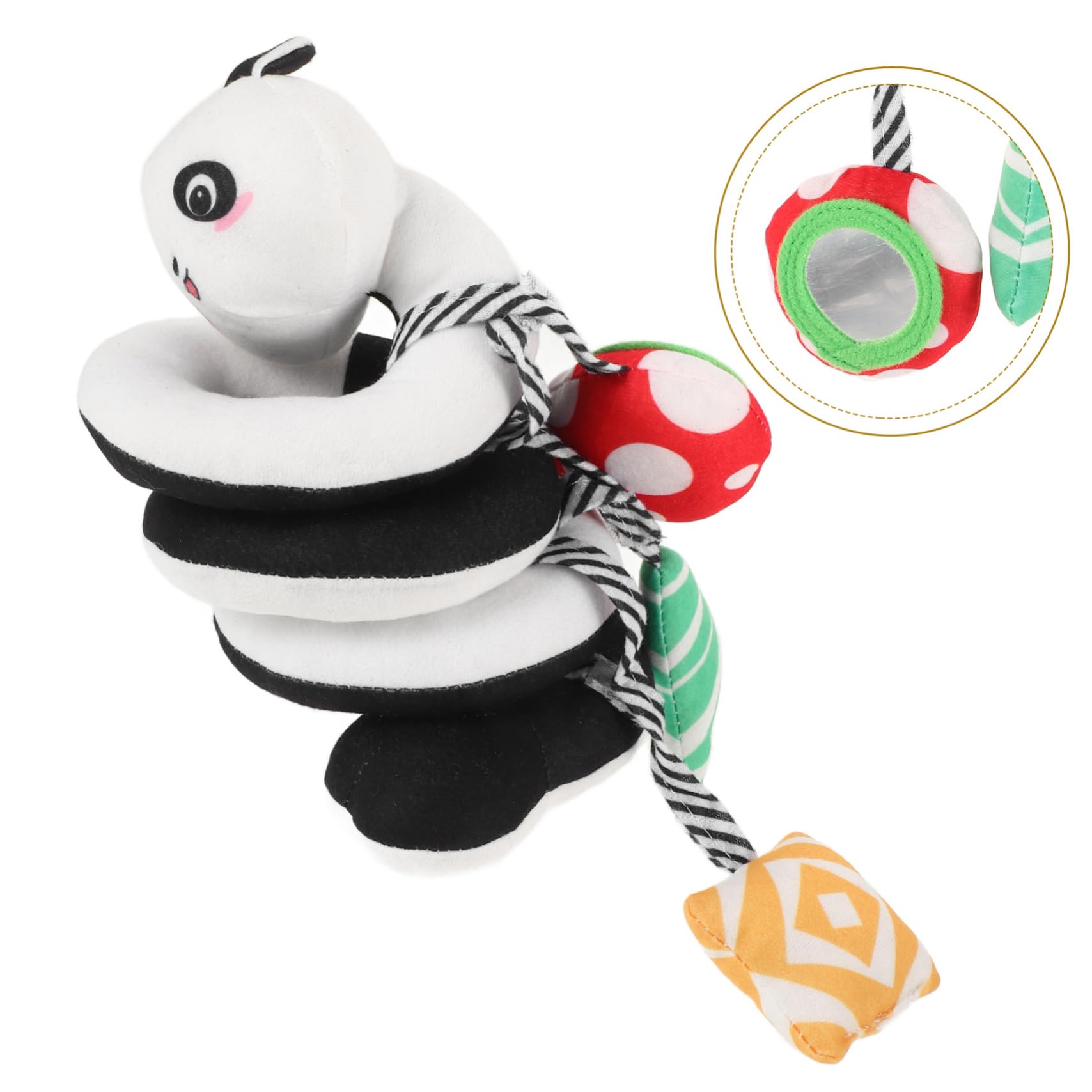 Gogogmee Baby Crib Wrap Toys & Car Seat Hanging Rattles - Soft Plush Infant Developmental Toys for Newborns (Nursery, Stroller & Travel Use)
